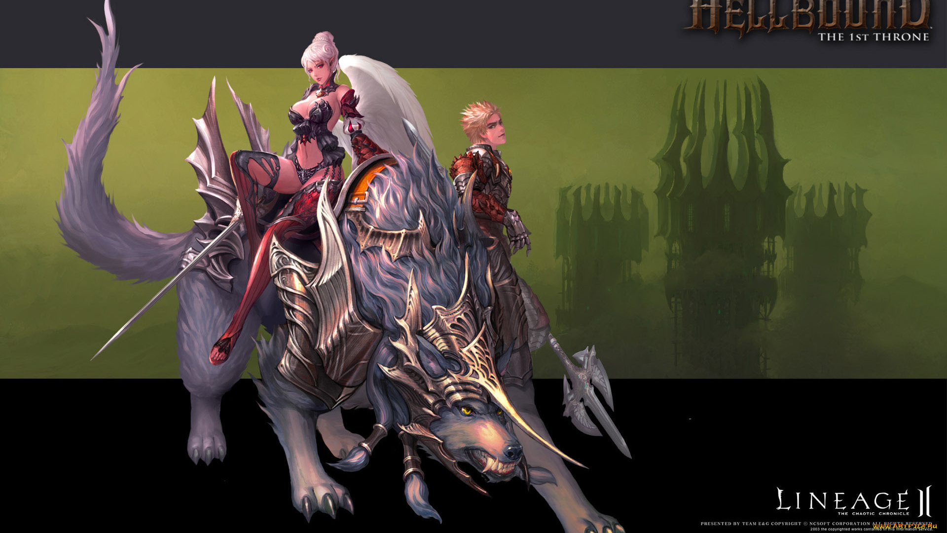видео, игры, lineage, ii, the, chaotic, throne, kamael, hellbound