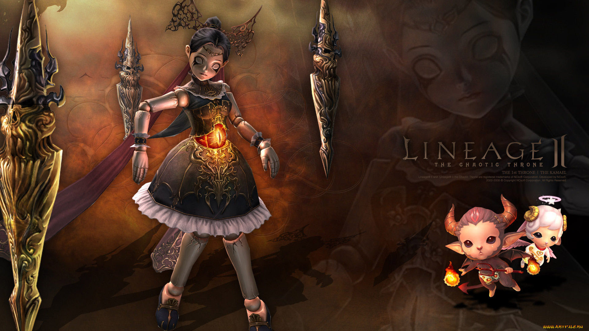 видео, игры, lineage, ii, the, chaotic, throne, kamael, hellbound