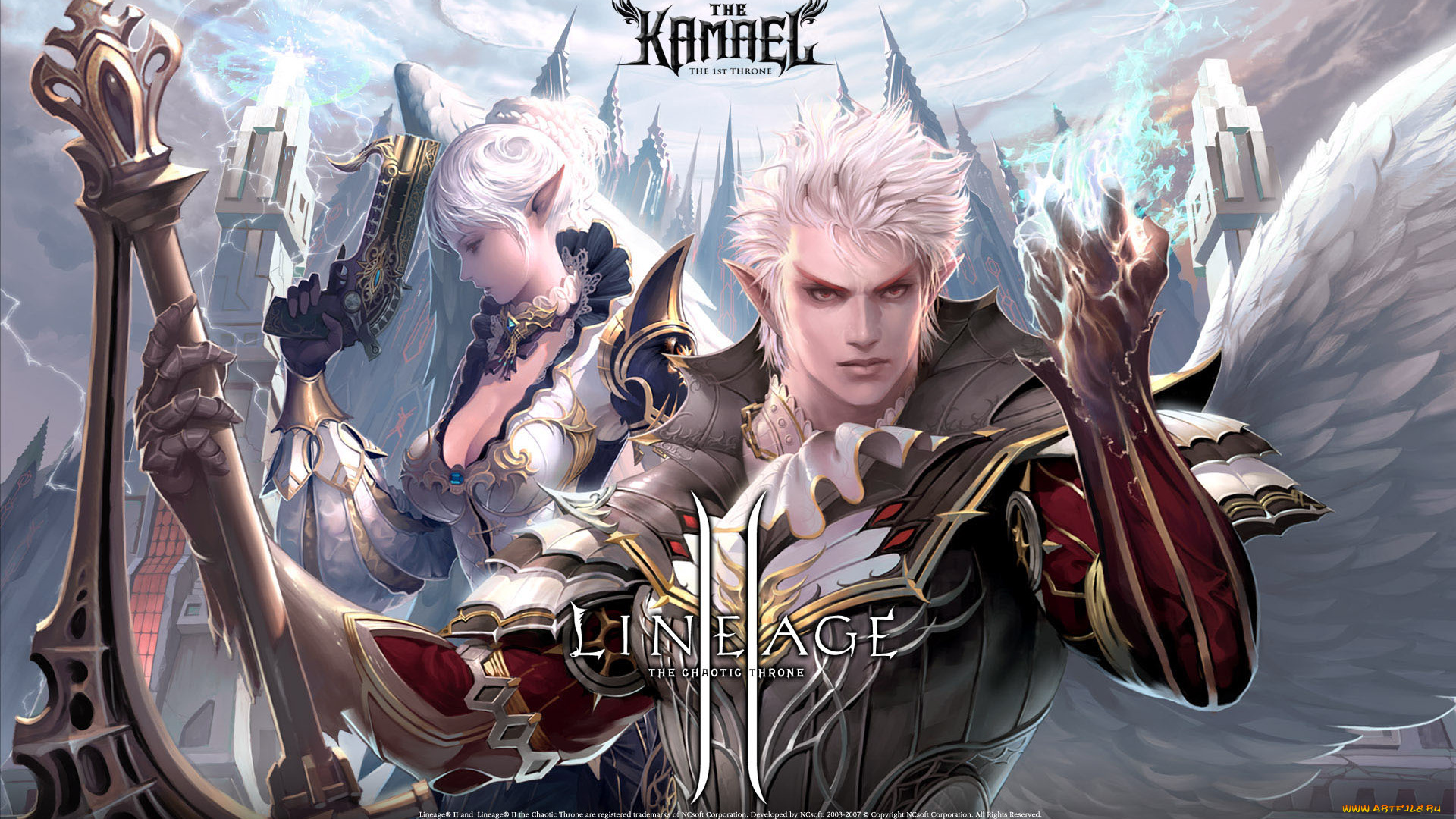 видео, игры, lineage, ii, the, chaotic, throne, kamael, hellbound