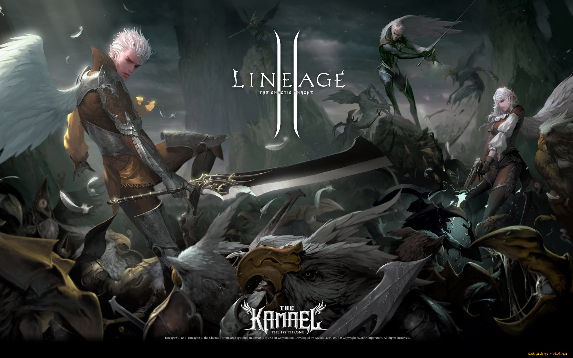 видео, игры, lineage, ii, the, chaotic, throne, kamael, hellbound