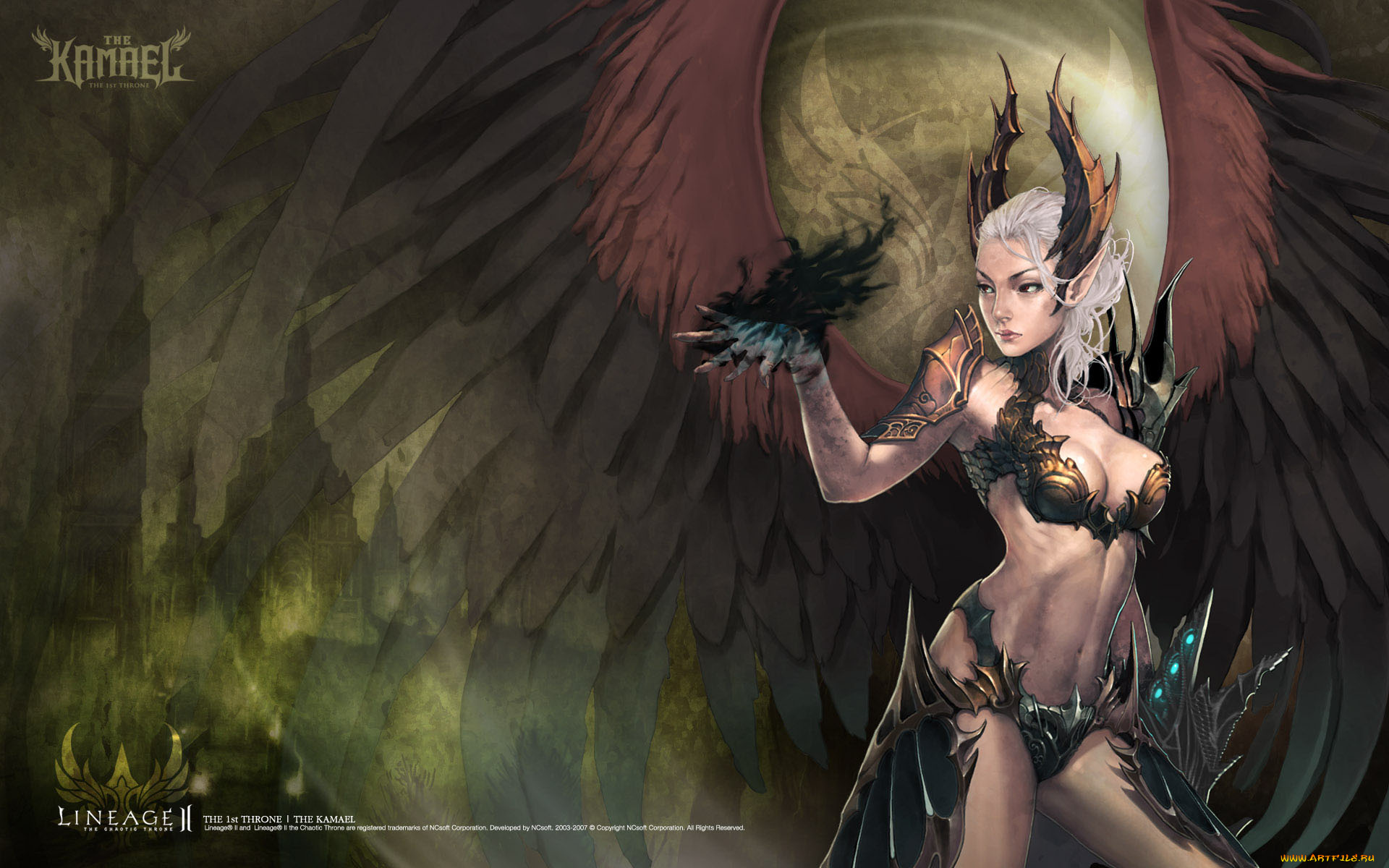 видео, игры, lineage, ii, the, chaotic, throne, kamael, hellbound