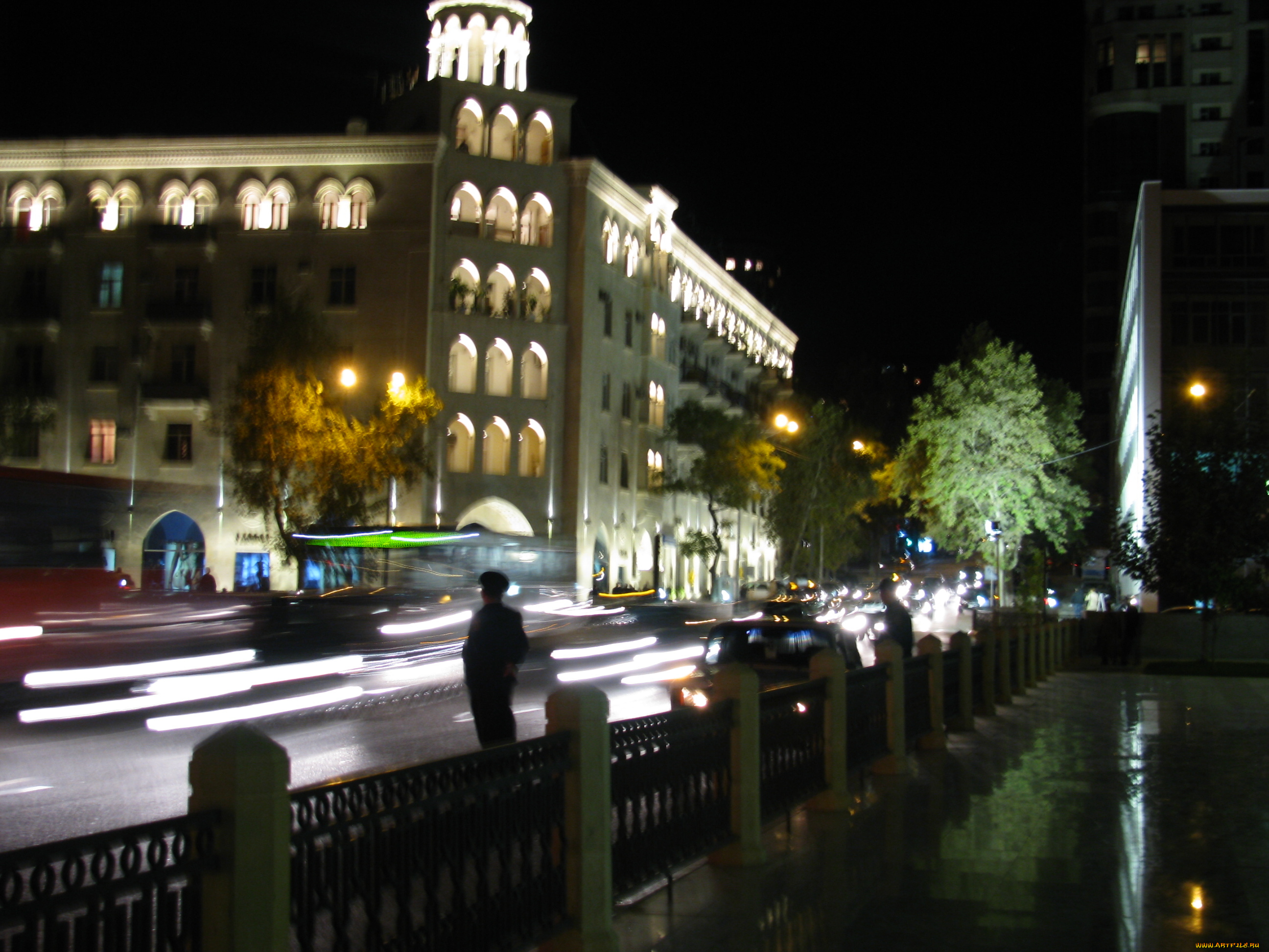 города, огни, ночного