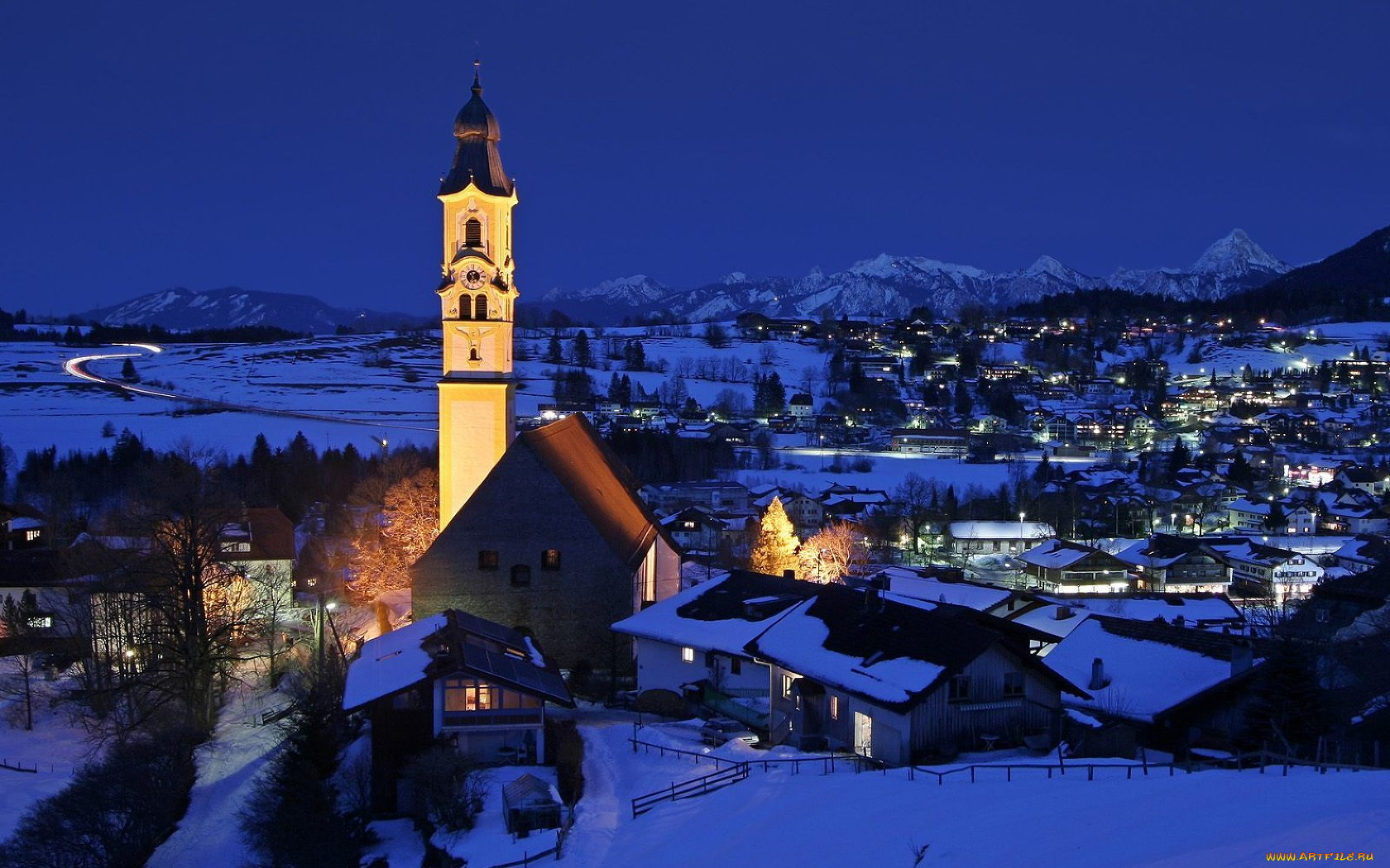 города, пейзажи, зима, дома