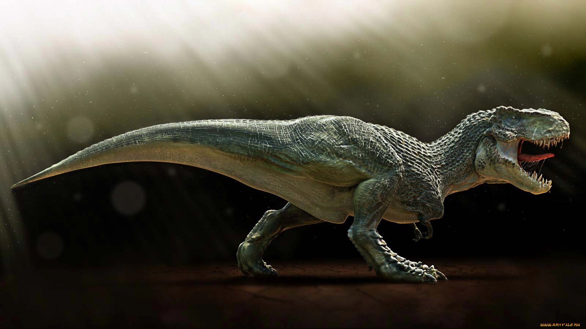 3д, графика, animals, животные, тиранозавр, рекс, динозавр