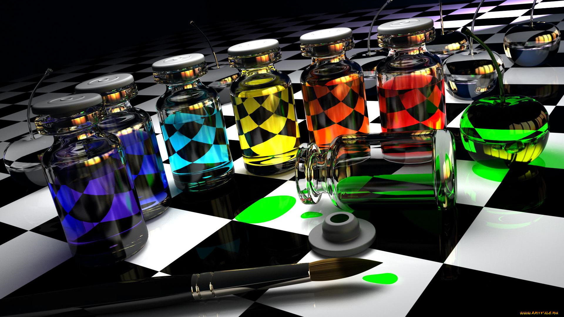 3д, графика, другое, шары