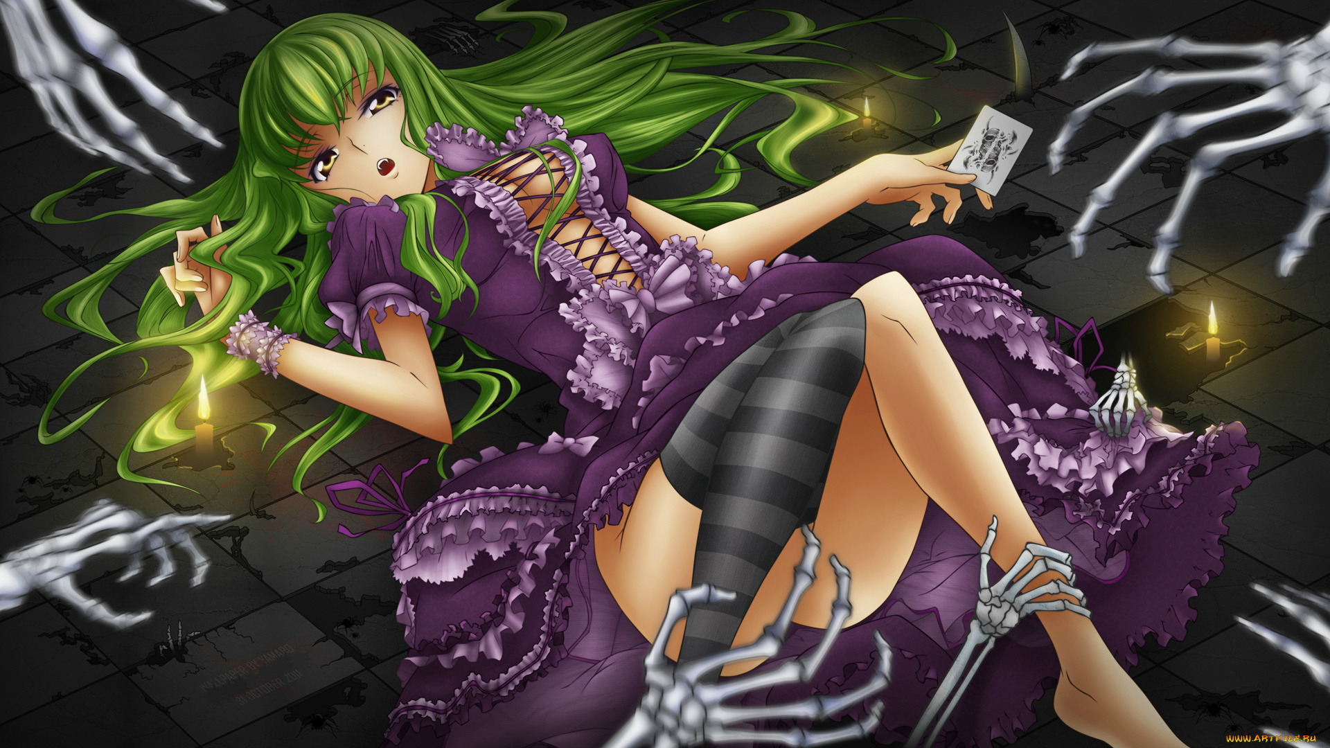 аниме, code, geass, девушка, скелеты