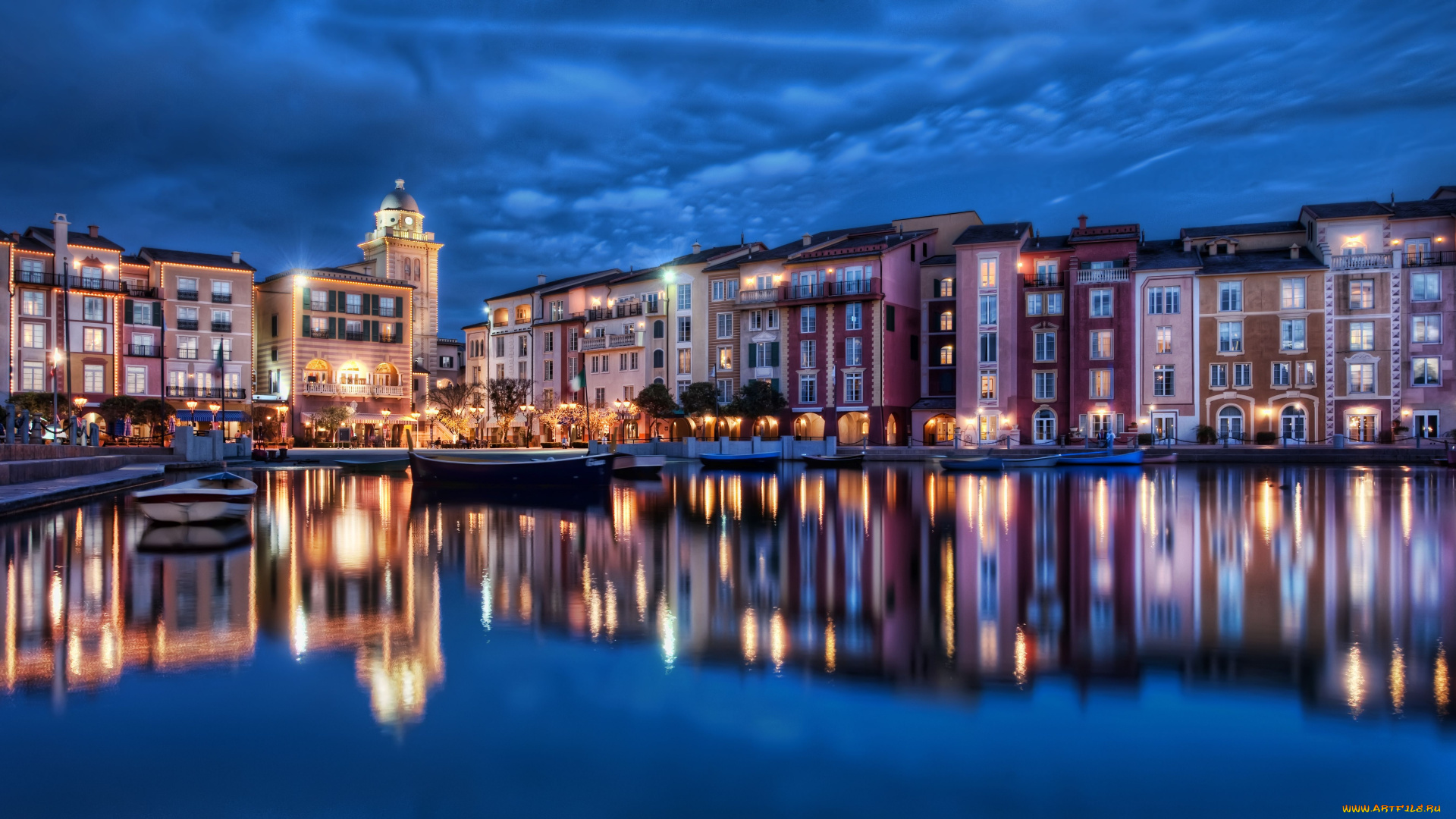 orlando, florida, города, огни, ночного