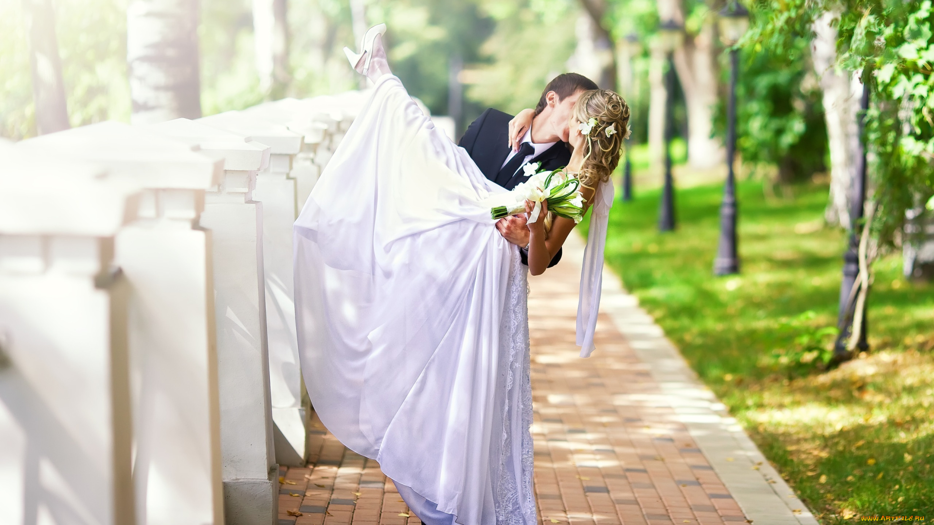 разное, мужчина, женщина, поцелуй, невеста, жених, свадьба