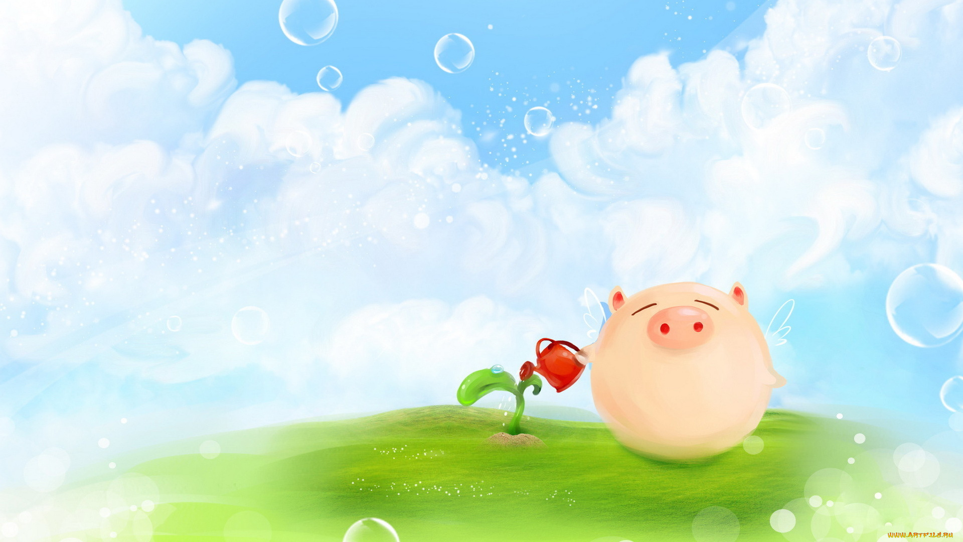 рисованные, животные, свинка, хрюшка