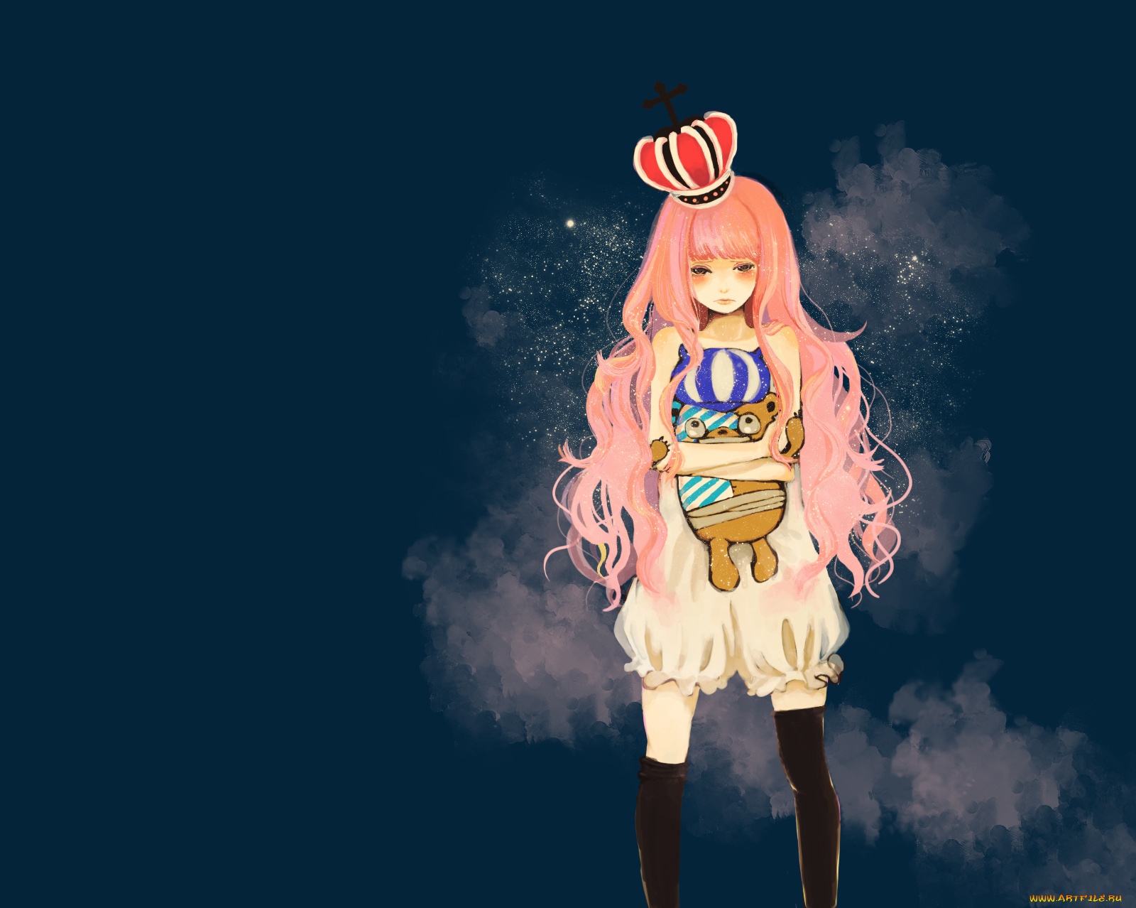 аниме, one, piece, perona, pice