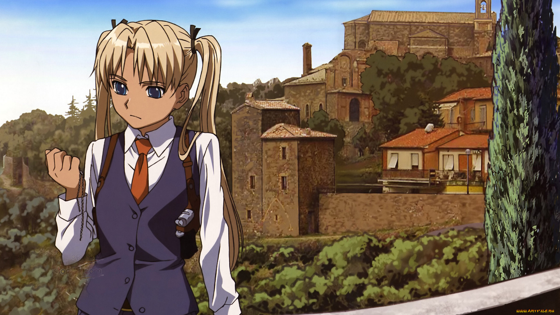 аниме, gun, slinger, girl