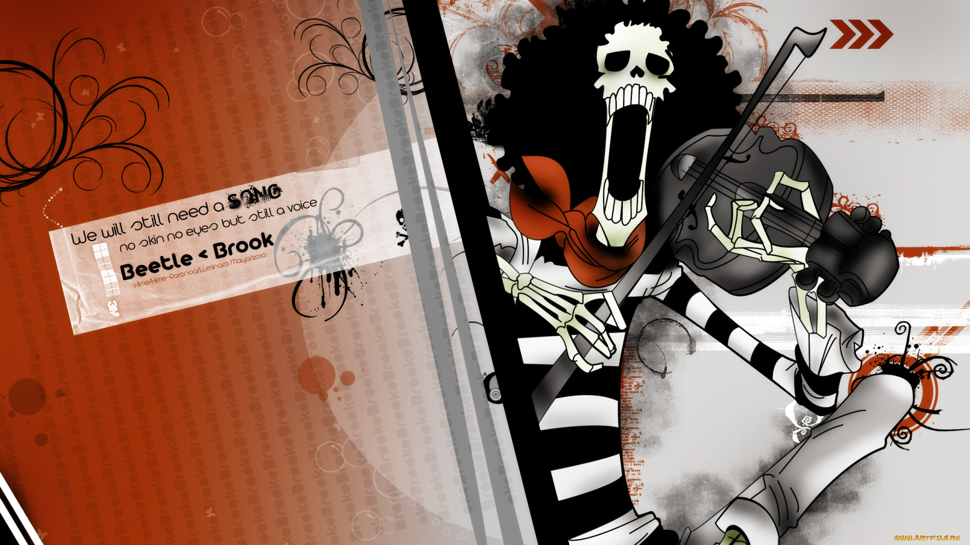 аниме, one, piece, brook