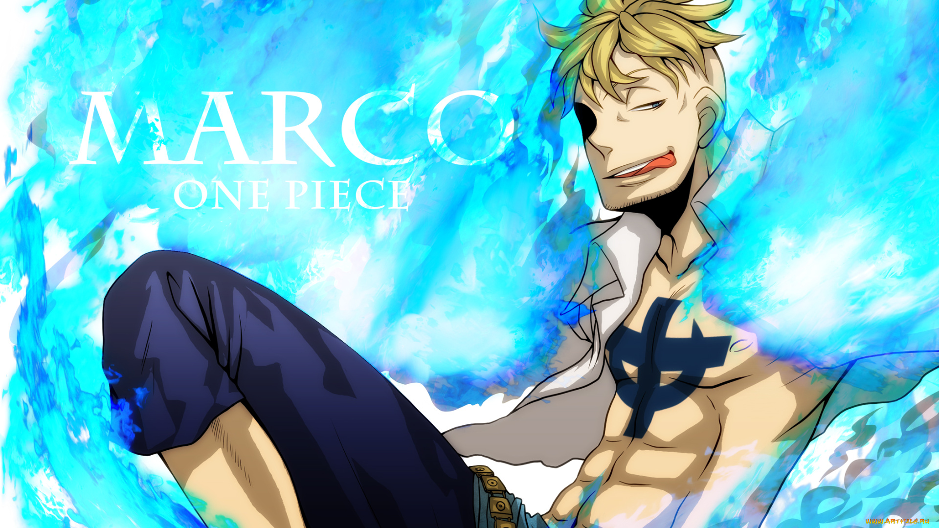 аниме, one, piece, marco
