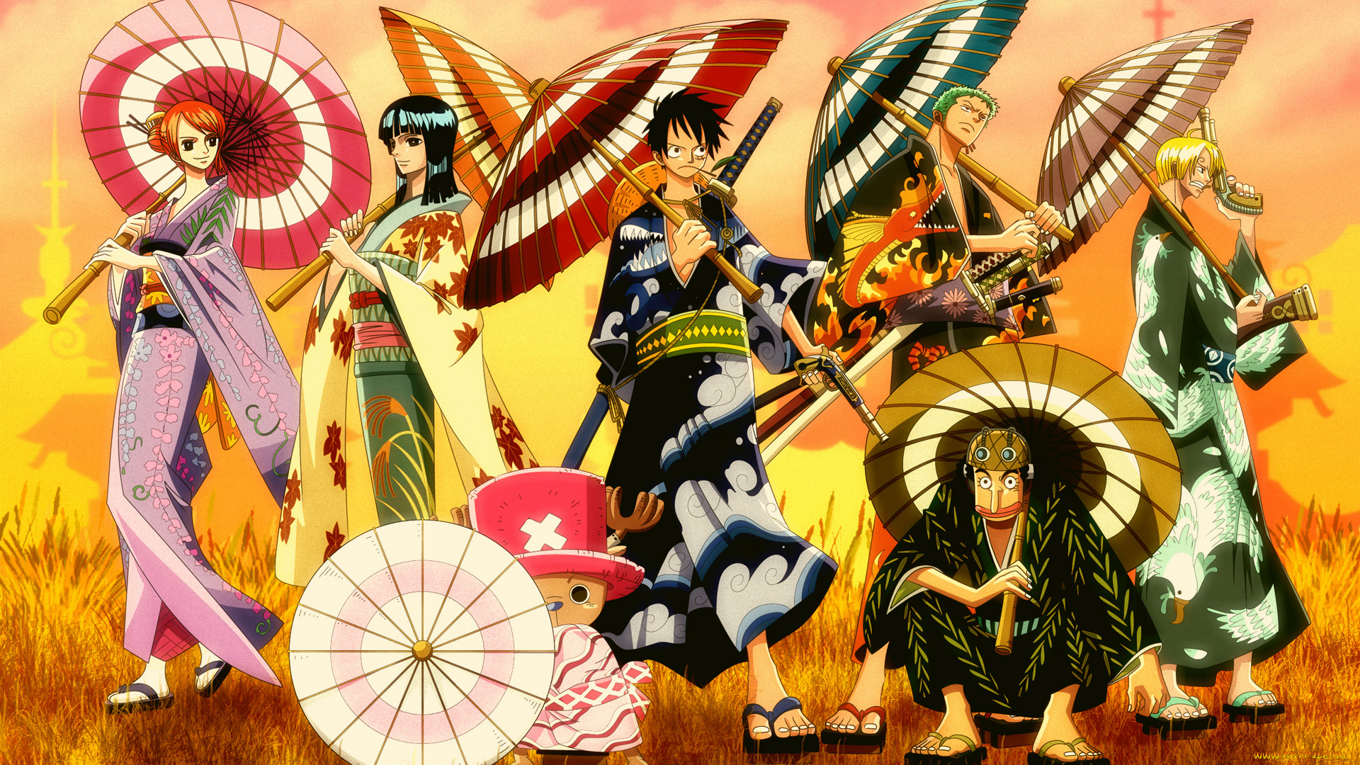 аниме, one, piece, monkey, d, luffy, chopper, usopp, roronoa, zoro, sanji, nico, robin, nami