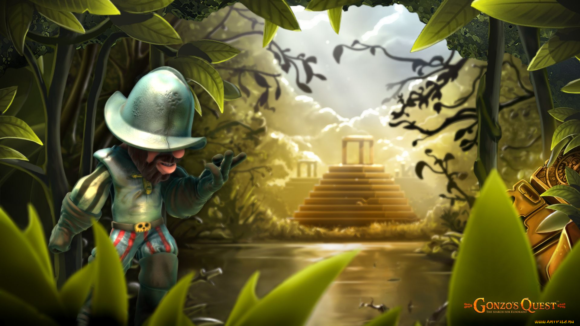 gonzos, quest, видео, игры, gonzo`s, конкистрадор, джунгли, храм