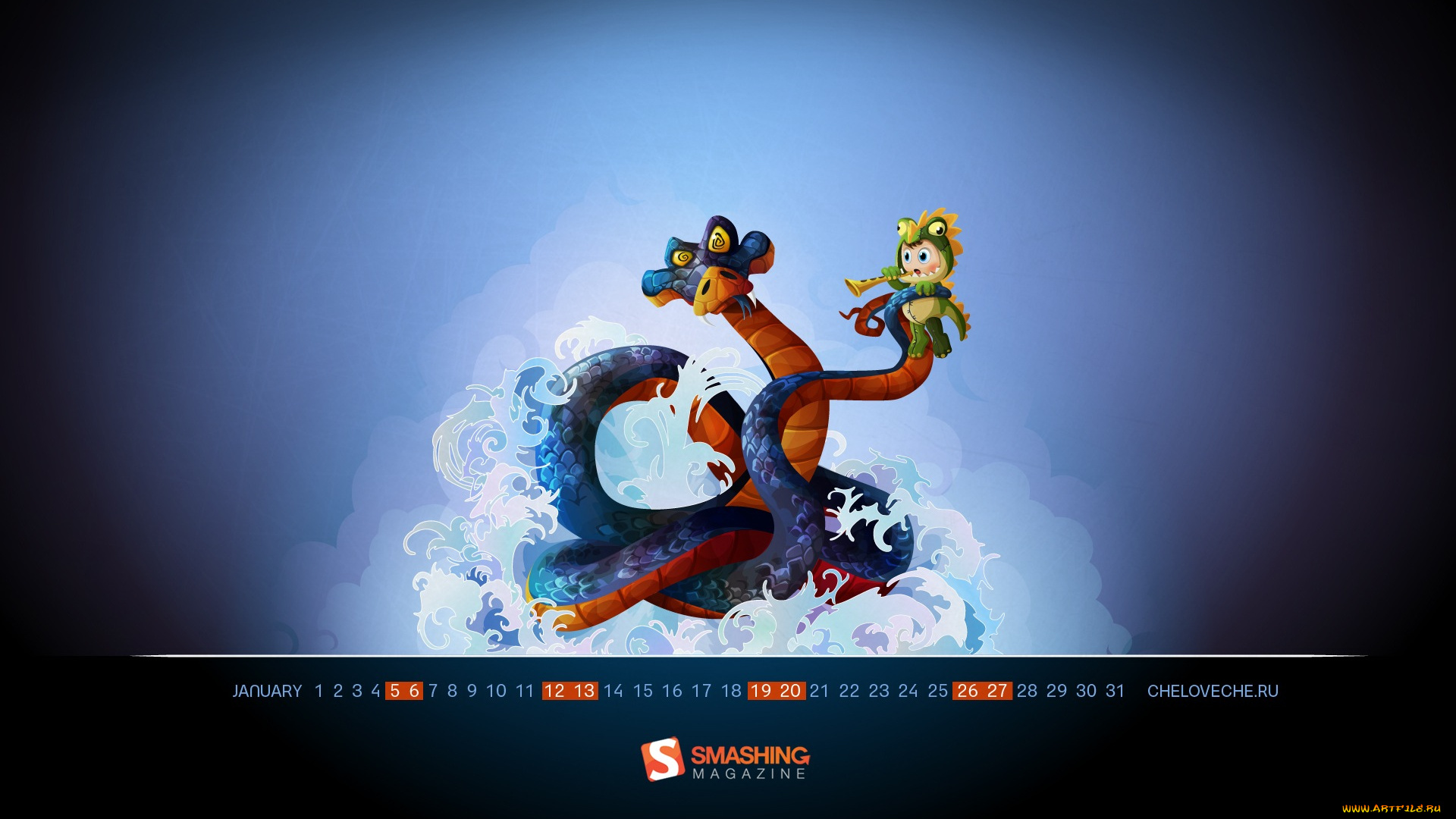 календари, рисованные, векторная, графика, девушка, змея