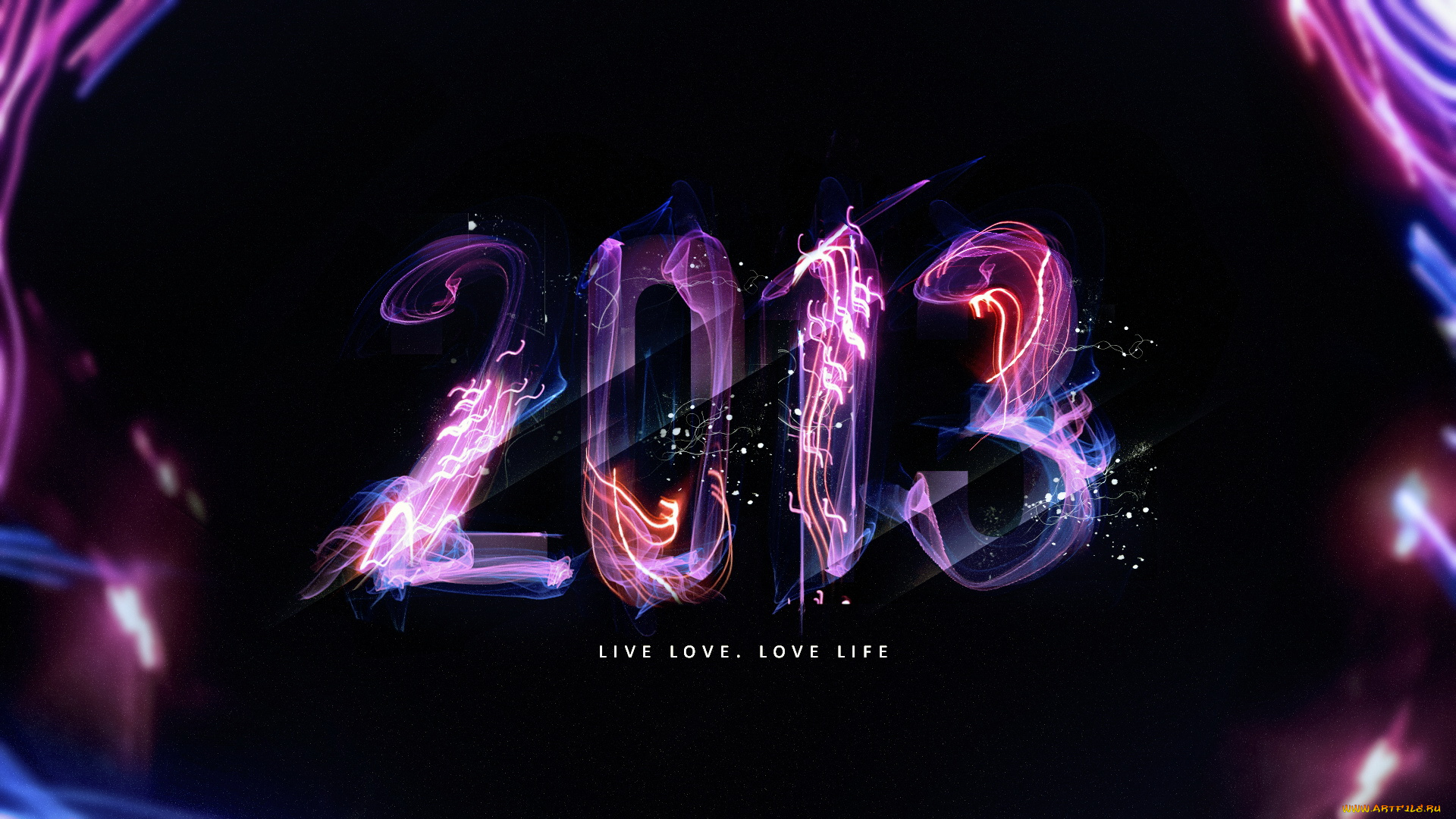 праздничные, 3д, графика, новый, год, фон, цифры