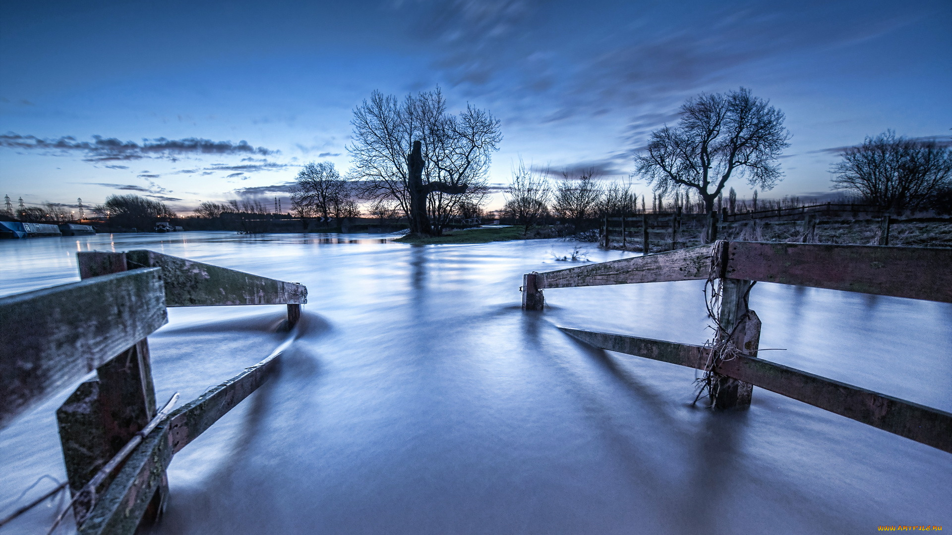 природа, реки, озера, озеро, ночь