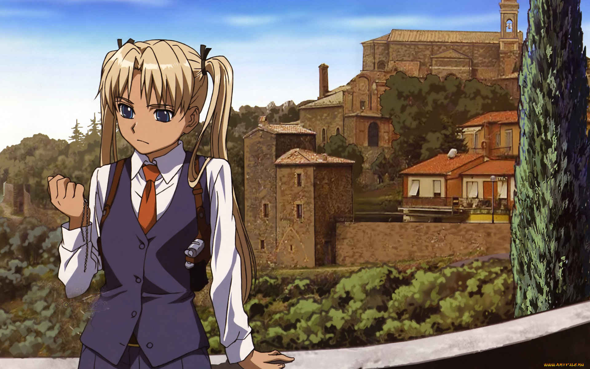 аниме, gun, slinger, girl