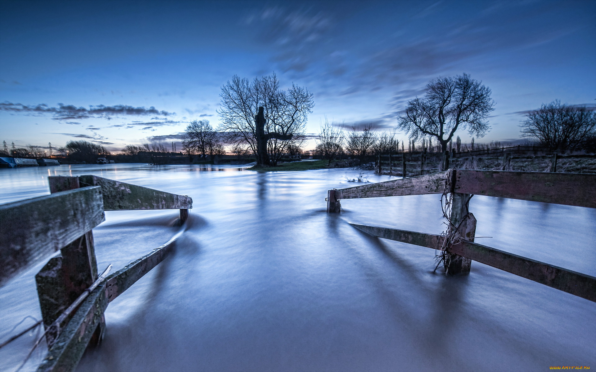 природа, реки, озера, озеро, ночь