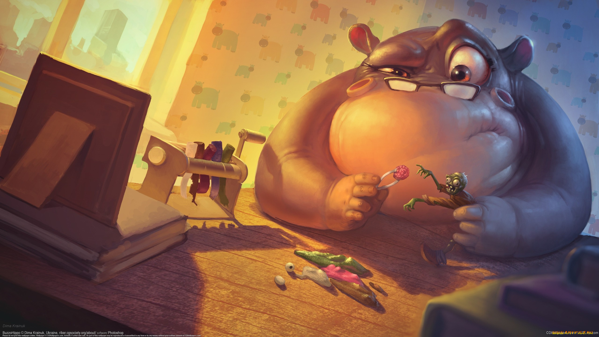 dima, krainuk, фэнтези, существа, монстрик, бегемот, dima, krainuk