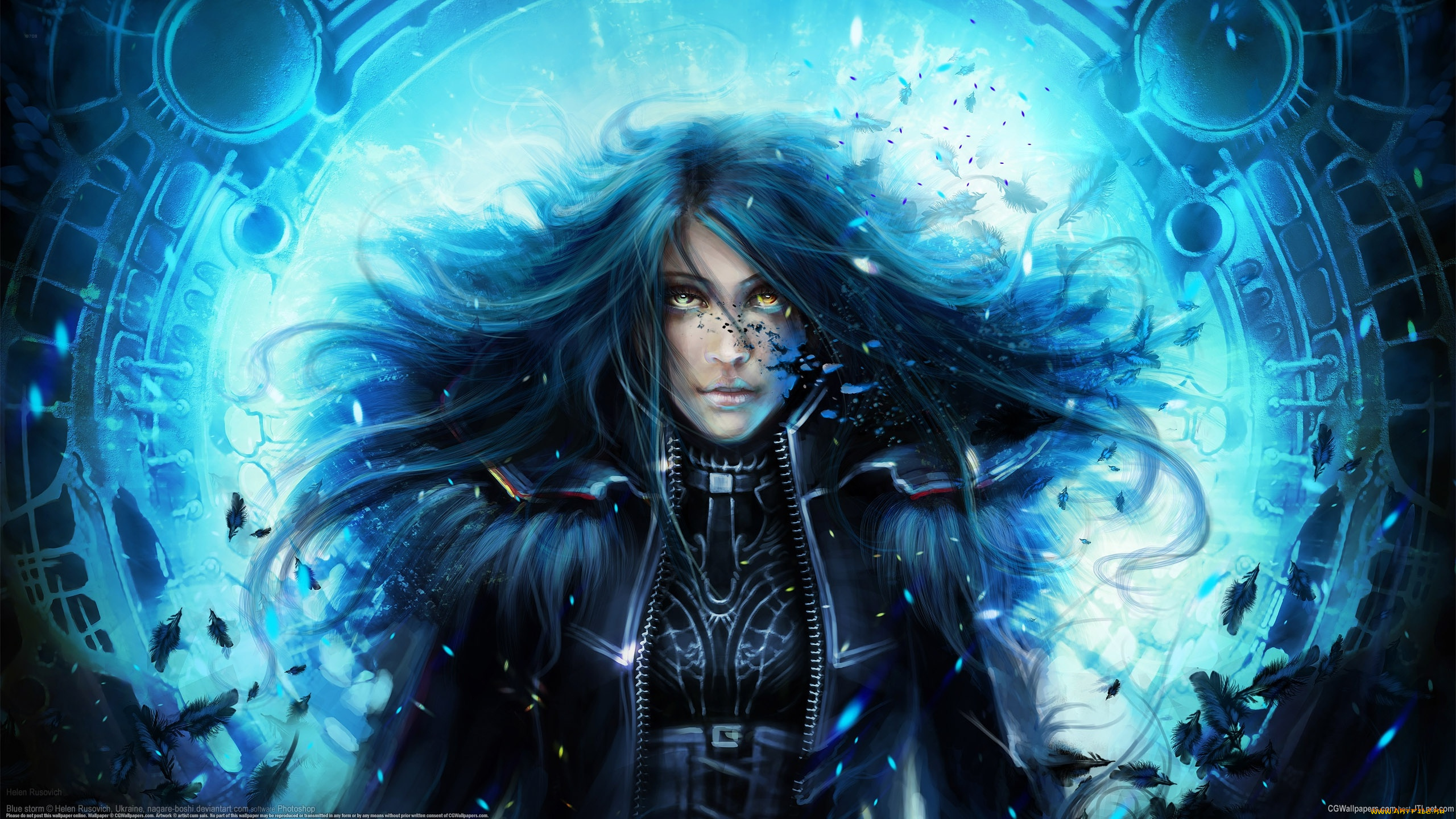 helen, rusovich, фэнтези, люди, перья, девушка, helen, rusovich