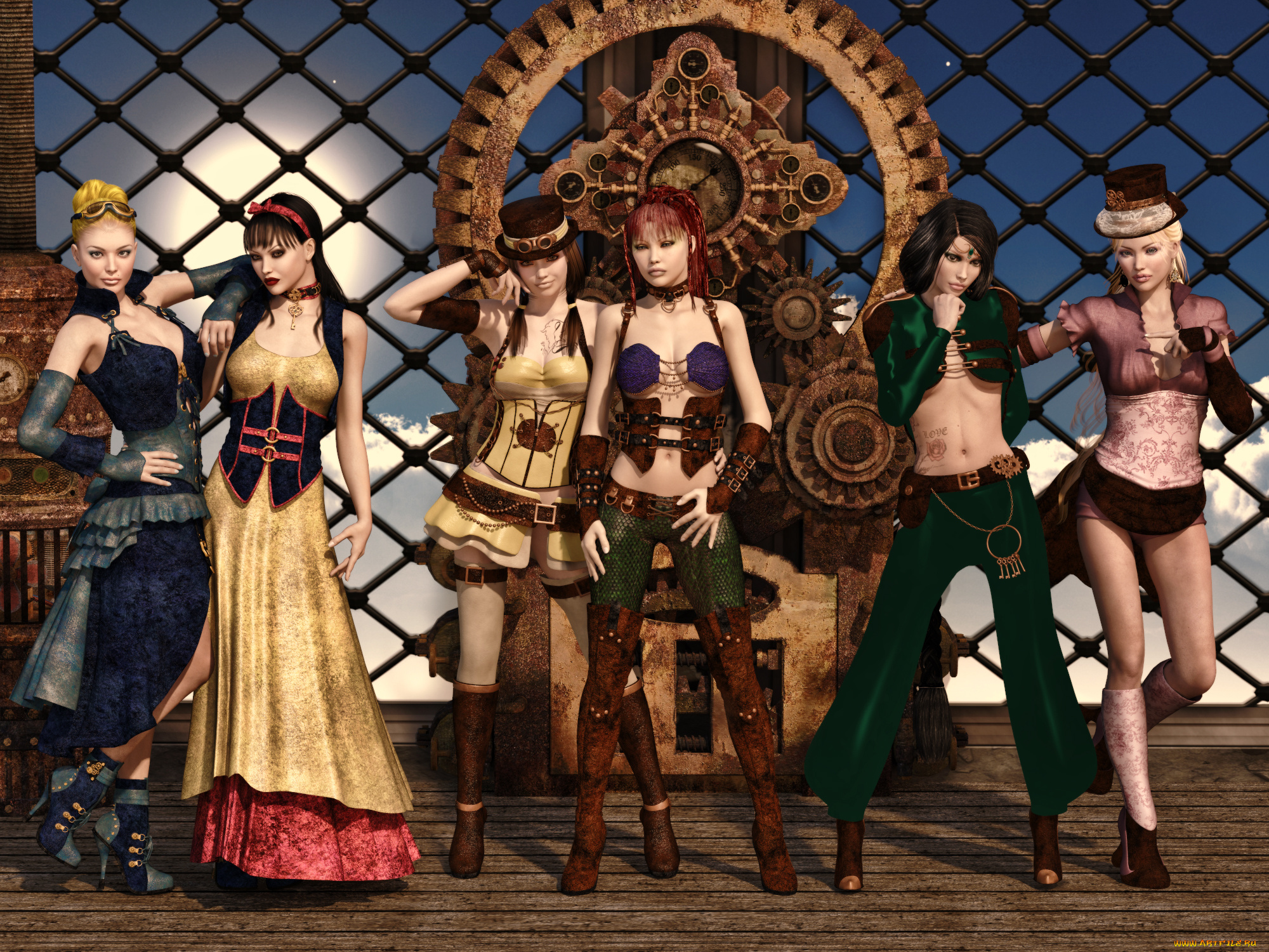 3д, графика, люди, , people, девушки, фон, взгляд