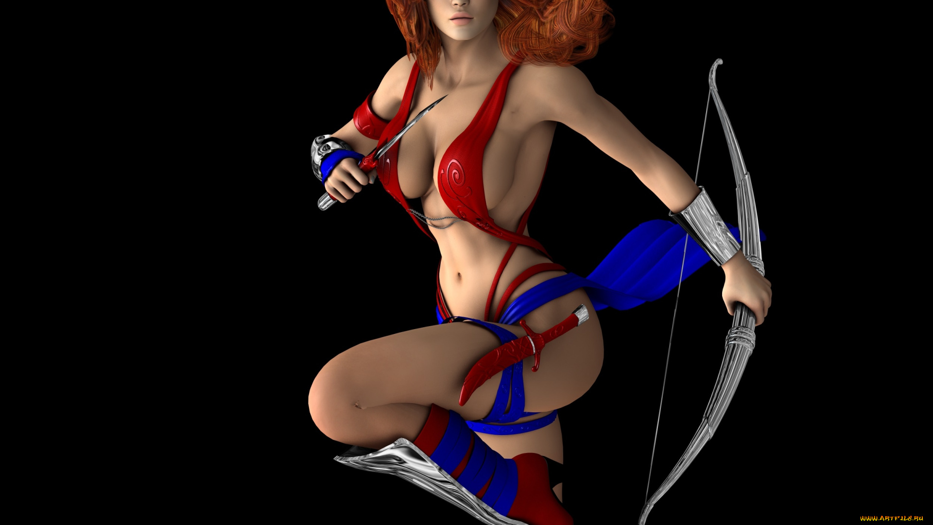 3д, графика, амазонки, , amazon, фон, взгляд, девушка, оружие