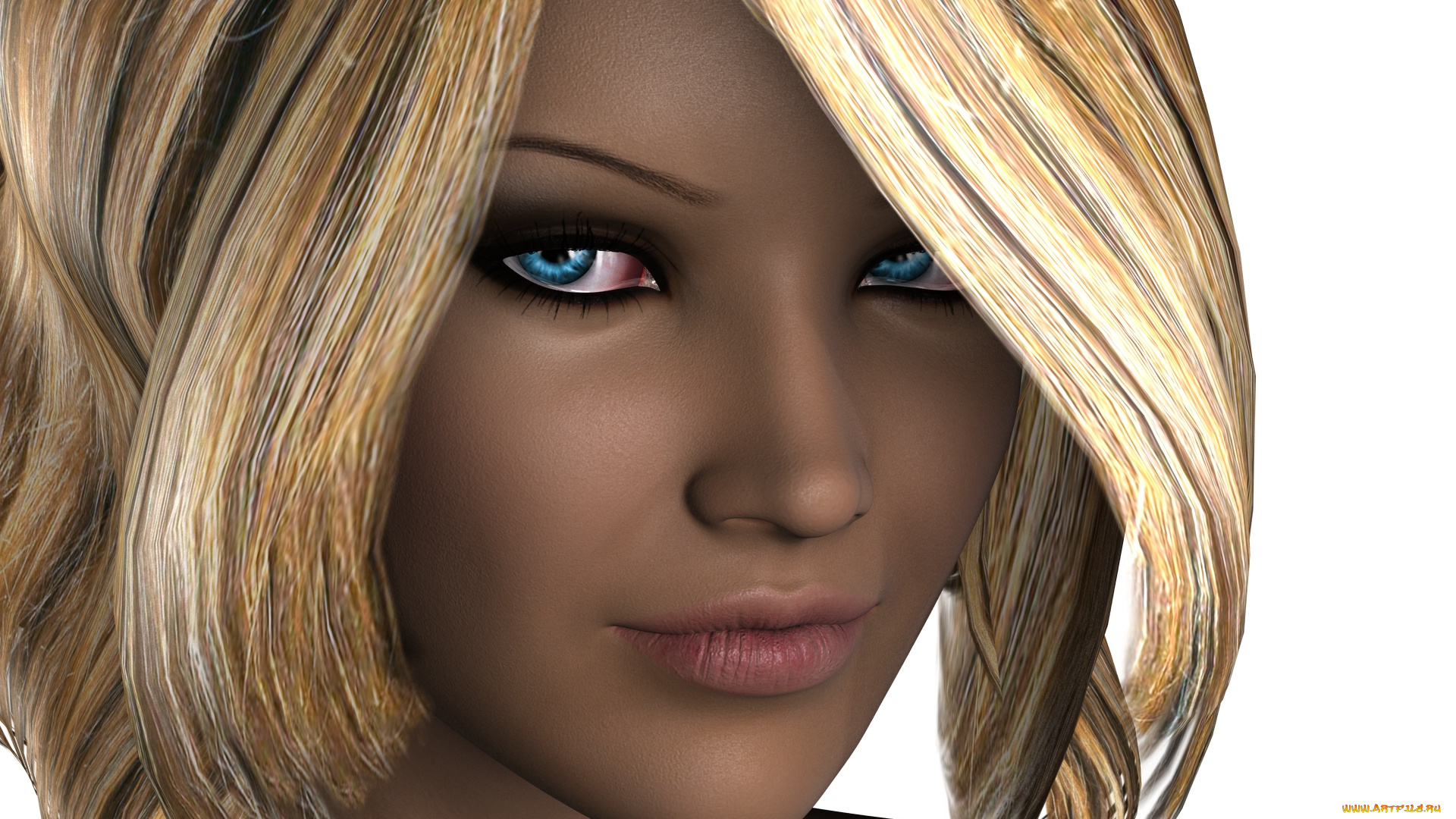 3д, графика, портрет, , portraits, взгляд, девушка, фон