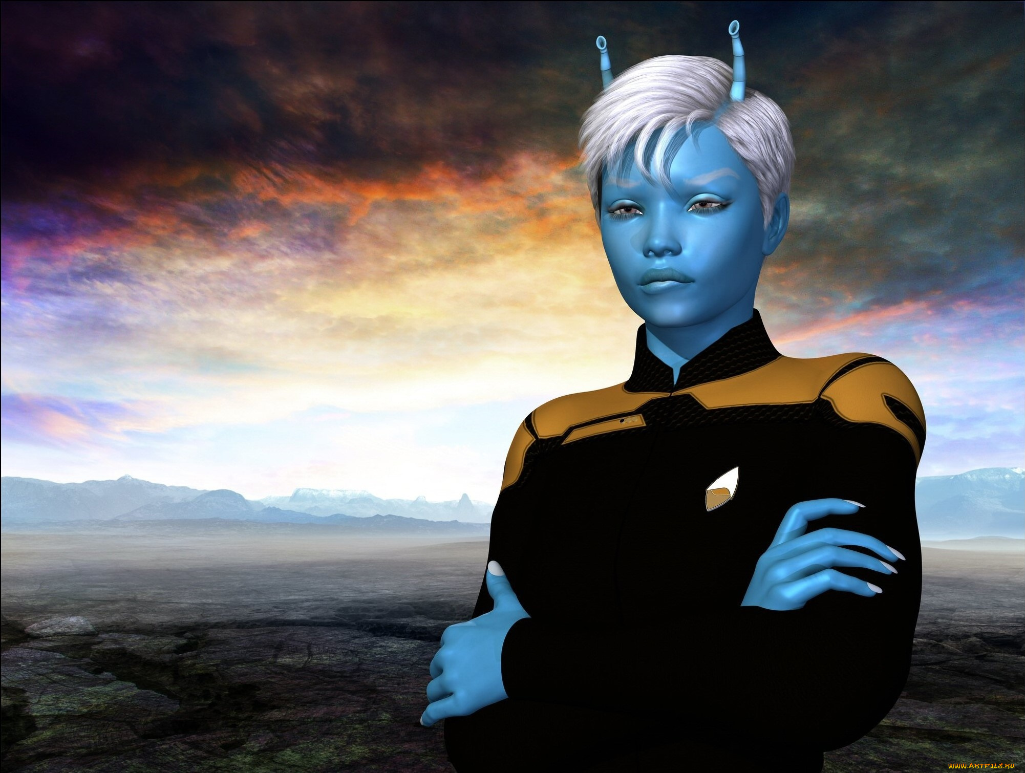 3д, графика, фантазия, , fantasy, взгляд, девушка, фон