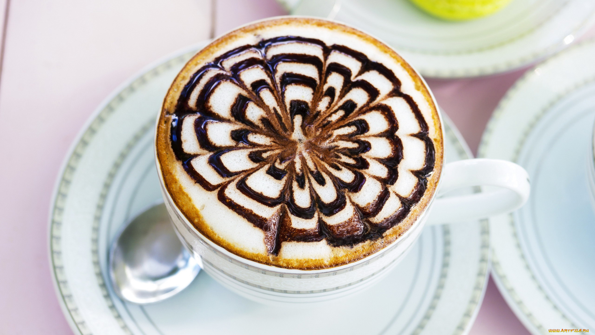 еда, кофе, , кофейные, зёрна, рисунок, капучино