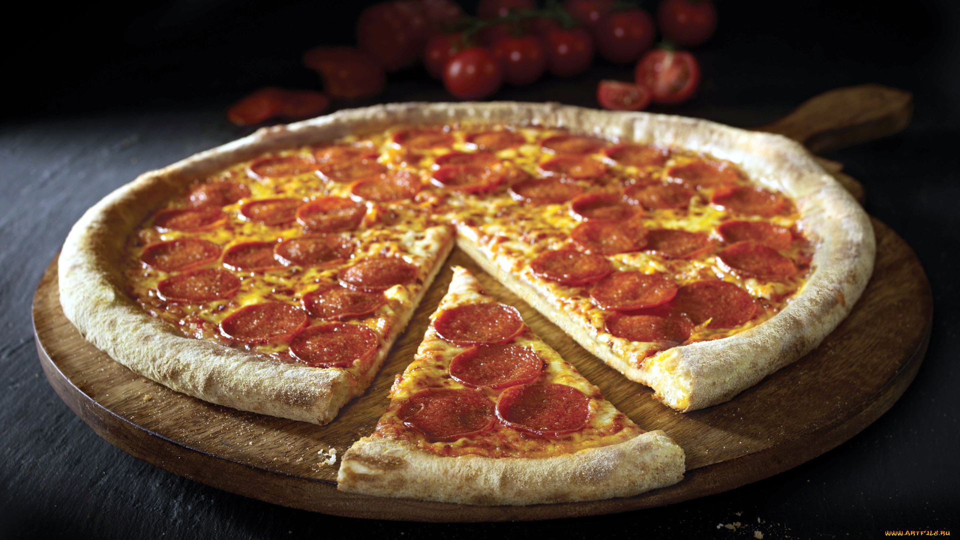 еда, пицца, салями, колбаса