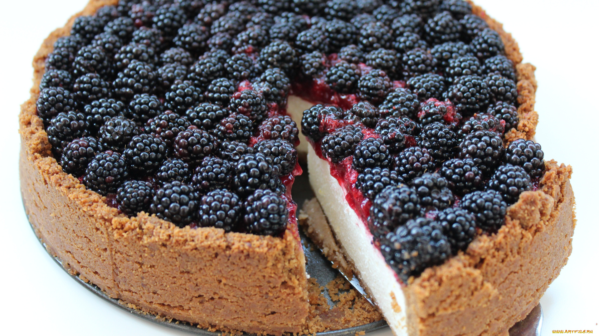 еда, пироги, чизкейк, ягоды, ежевика, пирог, кусок