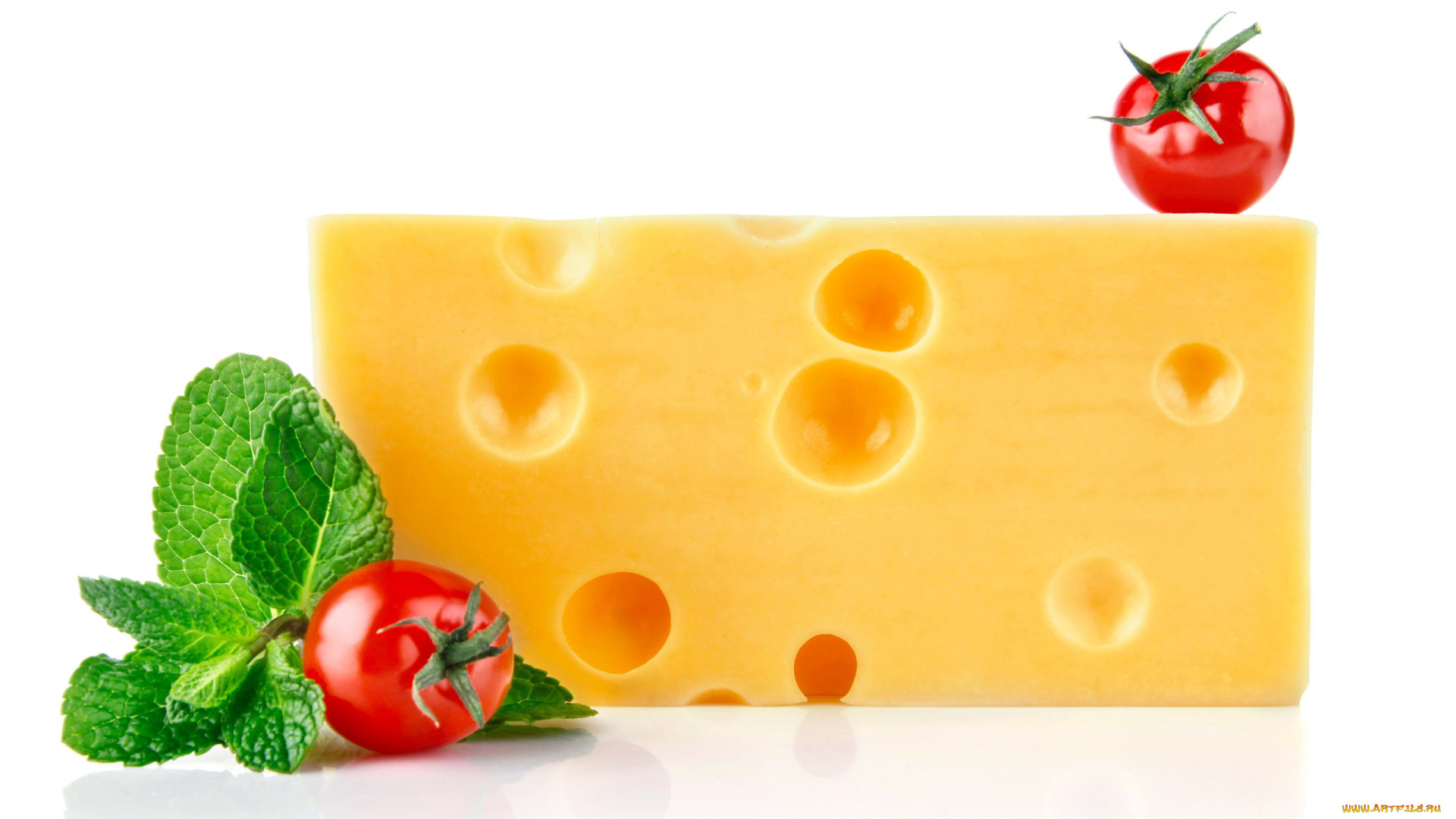еда, сырные, изделия, помидоры, сыр, мята