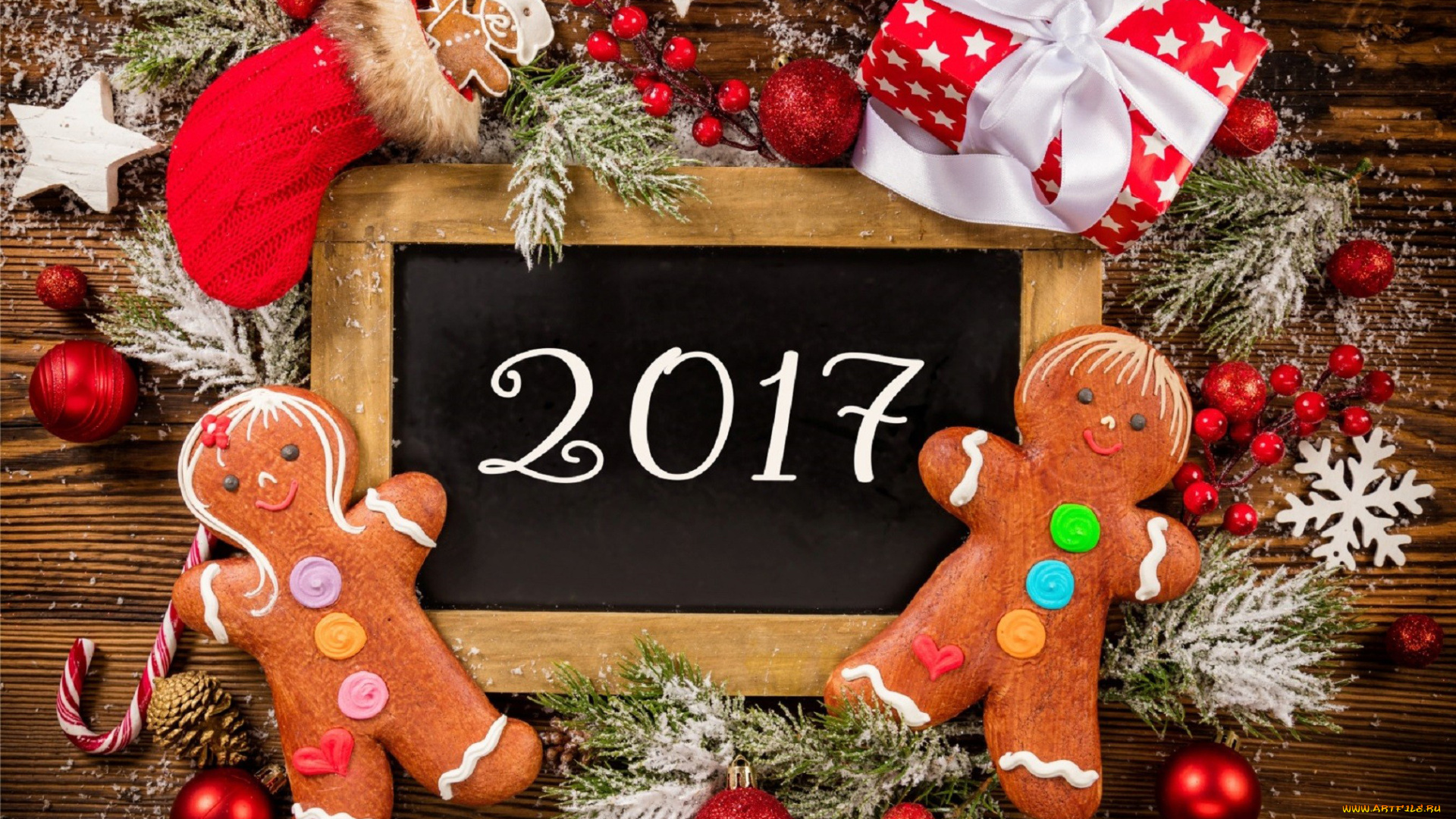 праздничные, -, разное, , новый, год, человечки, пряничные, надпись, подарок, шарики