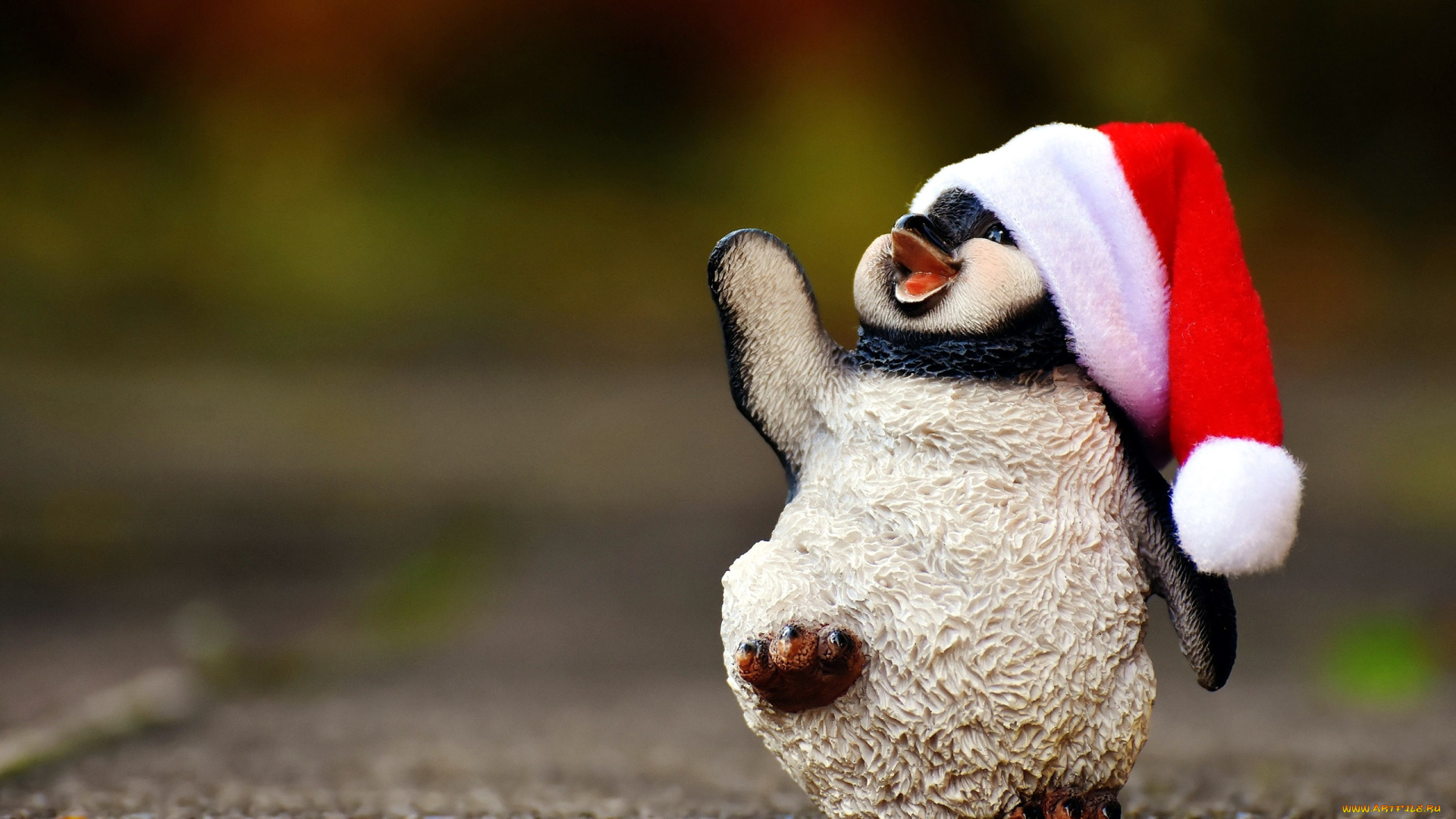 праздничные, фигурки, пингвин, колпак