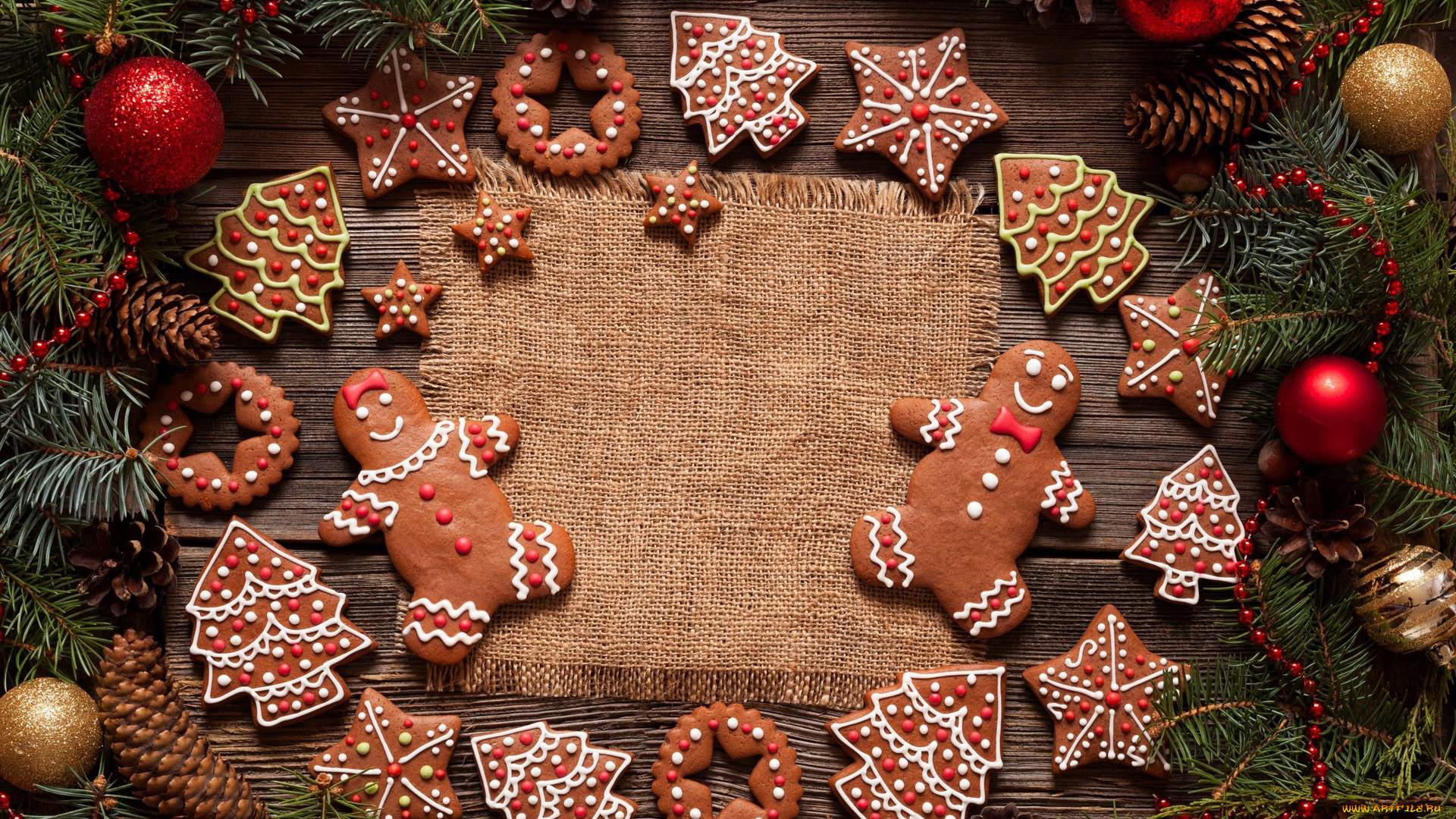 праздничные, угощения, шарики, печенье, шишки