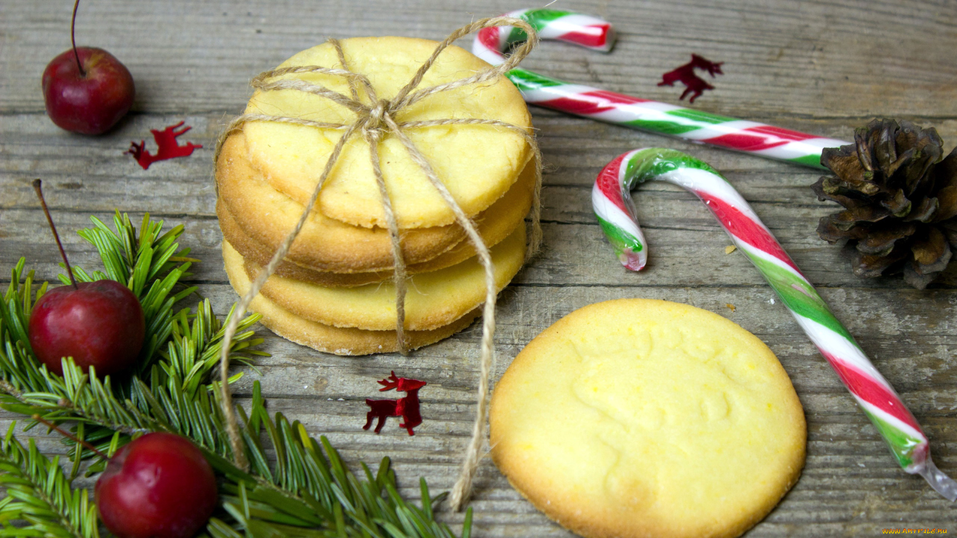 праздничные, угощения, шишка, леденцы, печенье