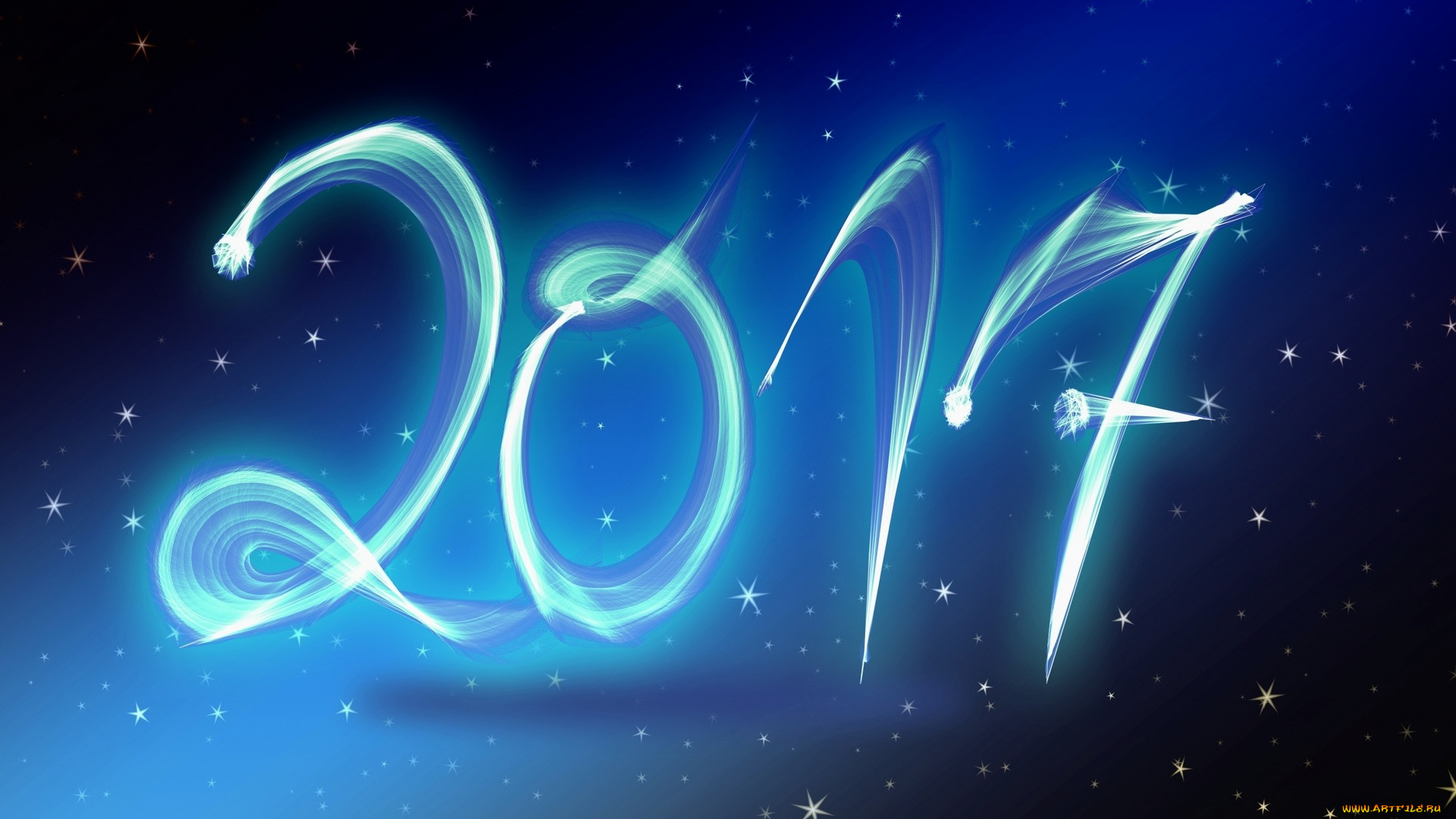 праздничные, векторная, графика, , новый, год, цифры, год, звезды