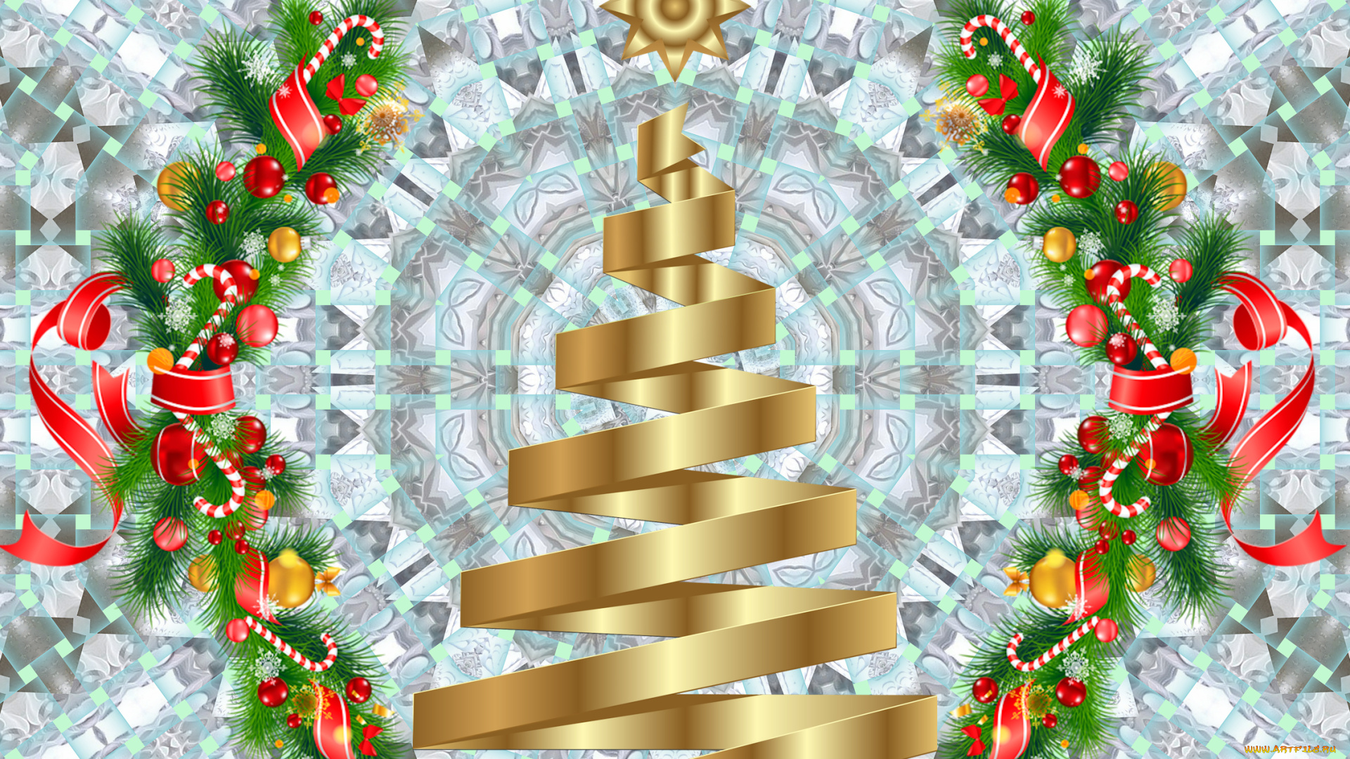 праздничные, векторная, графика, , новый, год, ветки, игрушки, фон, шары