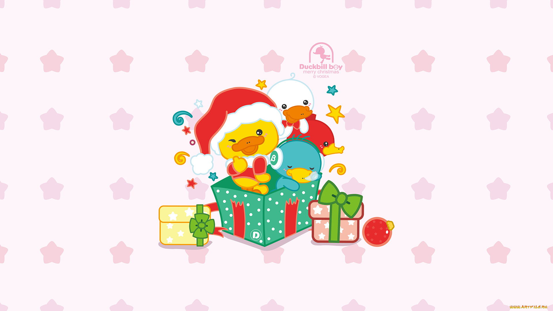 праздничные, векторная, графика, , новый, год, утки