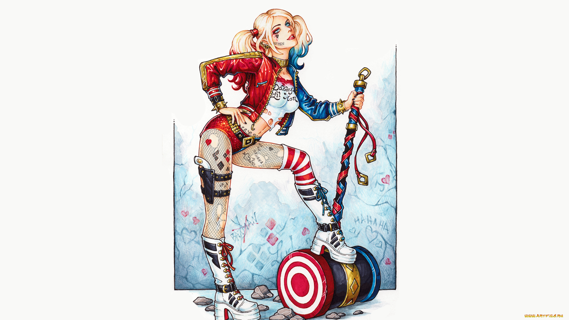 рисованное, комиксы, девушка, фон, униформа, киянка