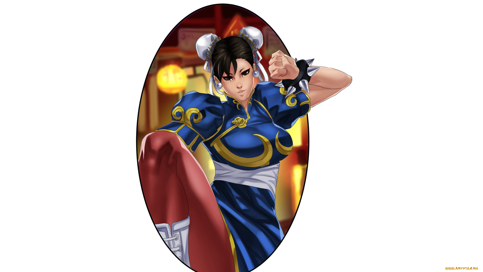 рисованное, комиксы, девушка, фон, взгляд, кимоно