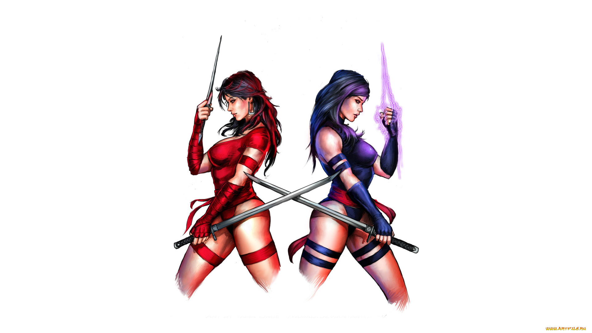 рисованное, комиксы, девушки, фон, униформа, оружие