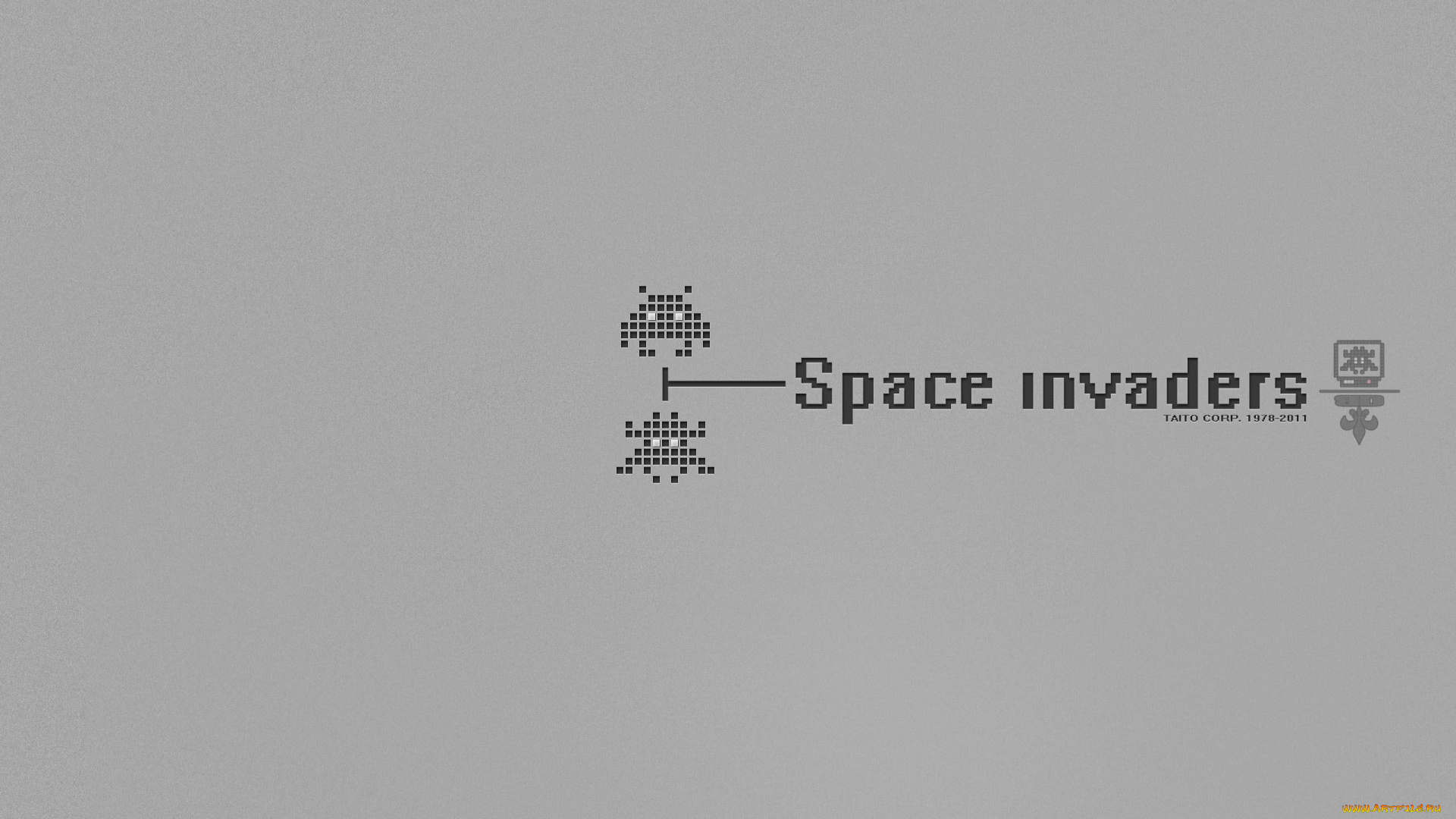 видео, игры, space, invaders, монстры, серый, фон, пиксели