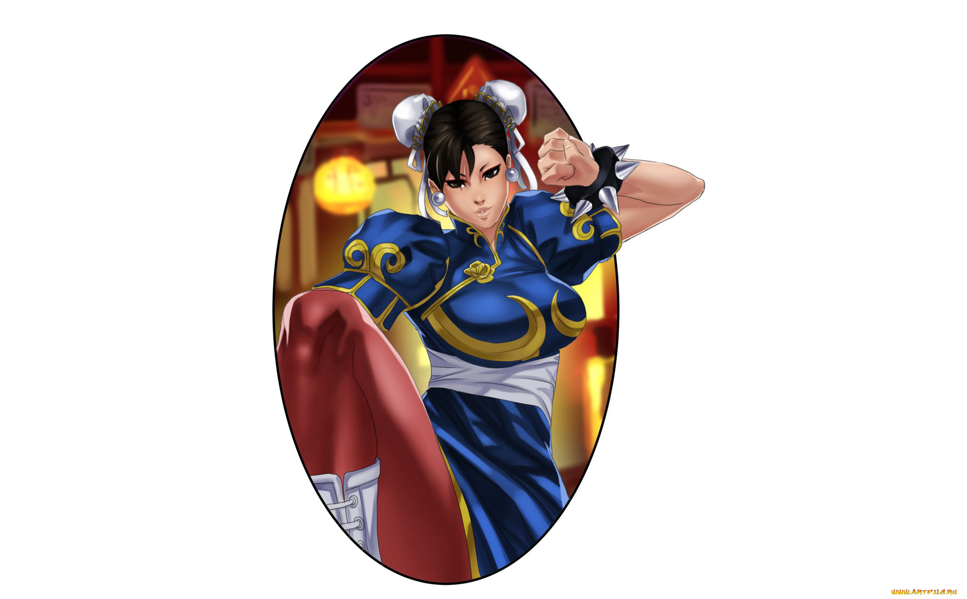 рисованное, комиксы, девушка, фон, взгляд, кимоно