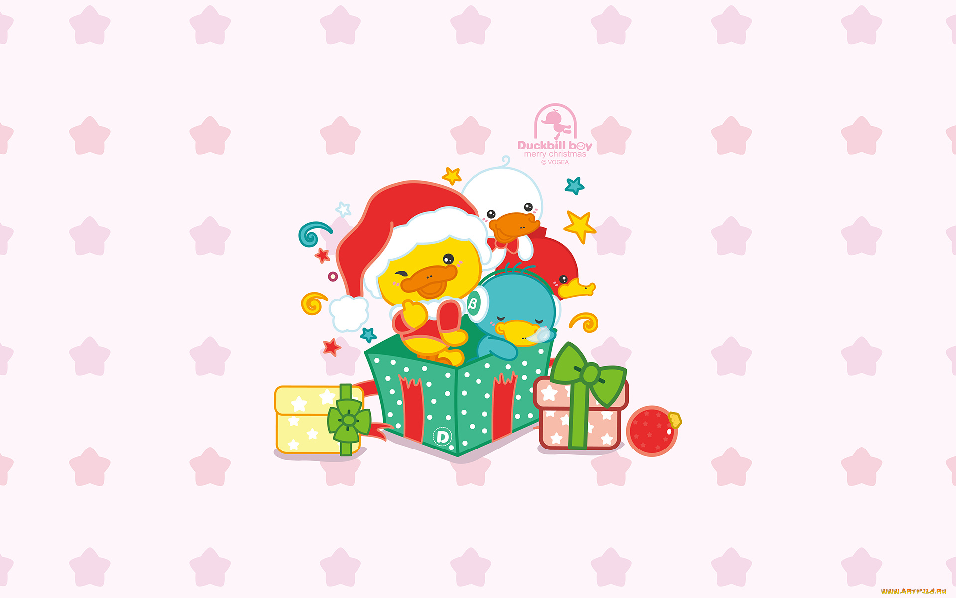 праздничные, векторная, графика, , новый, год, утки