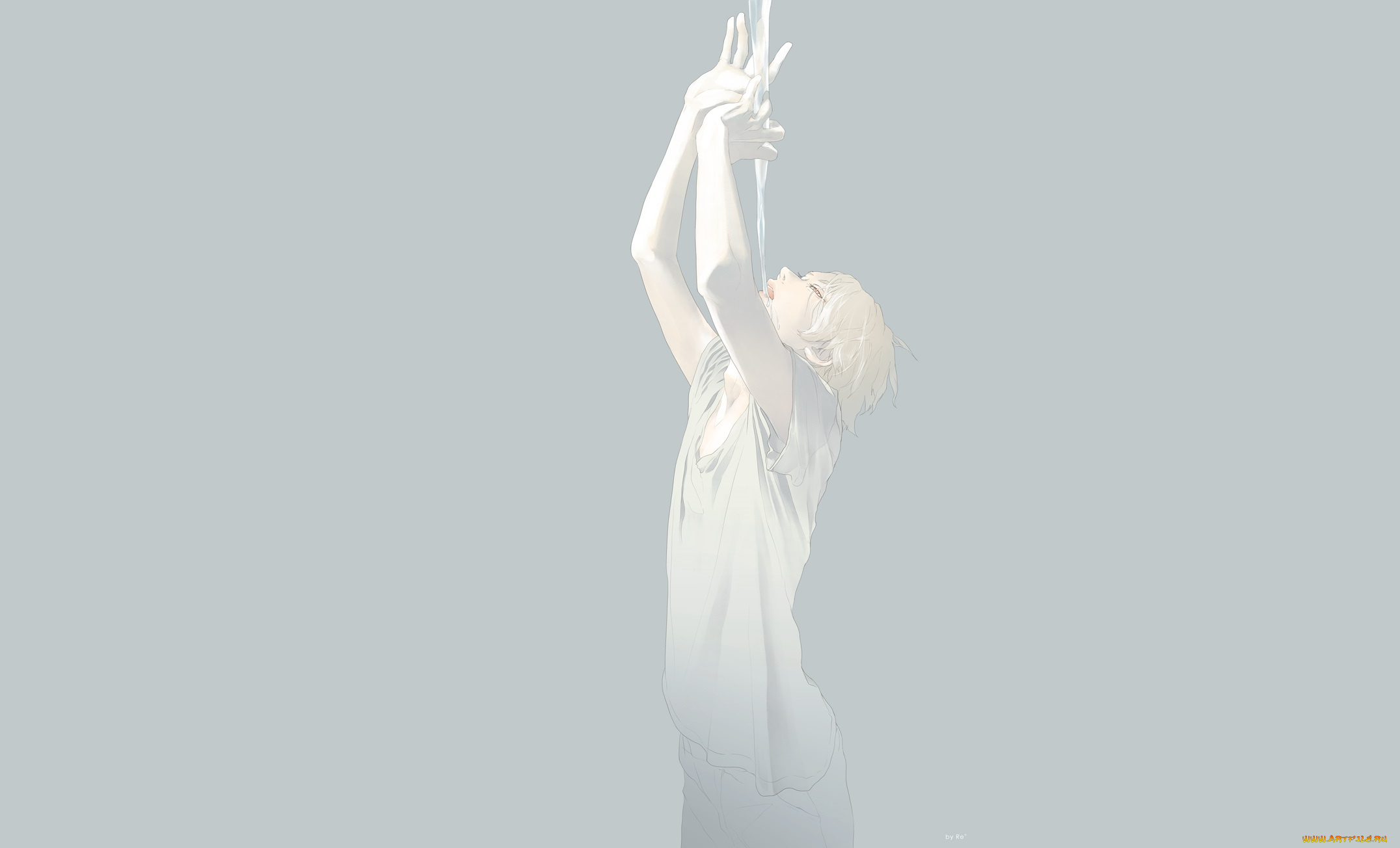 аниме, unknown, , другое, парень, жидкость