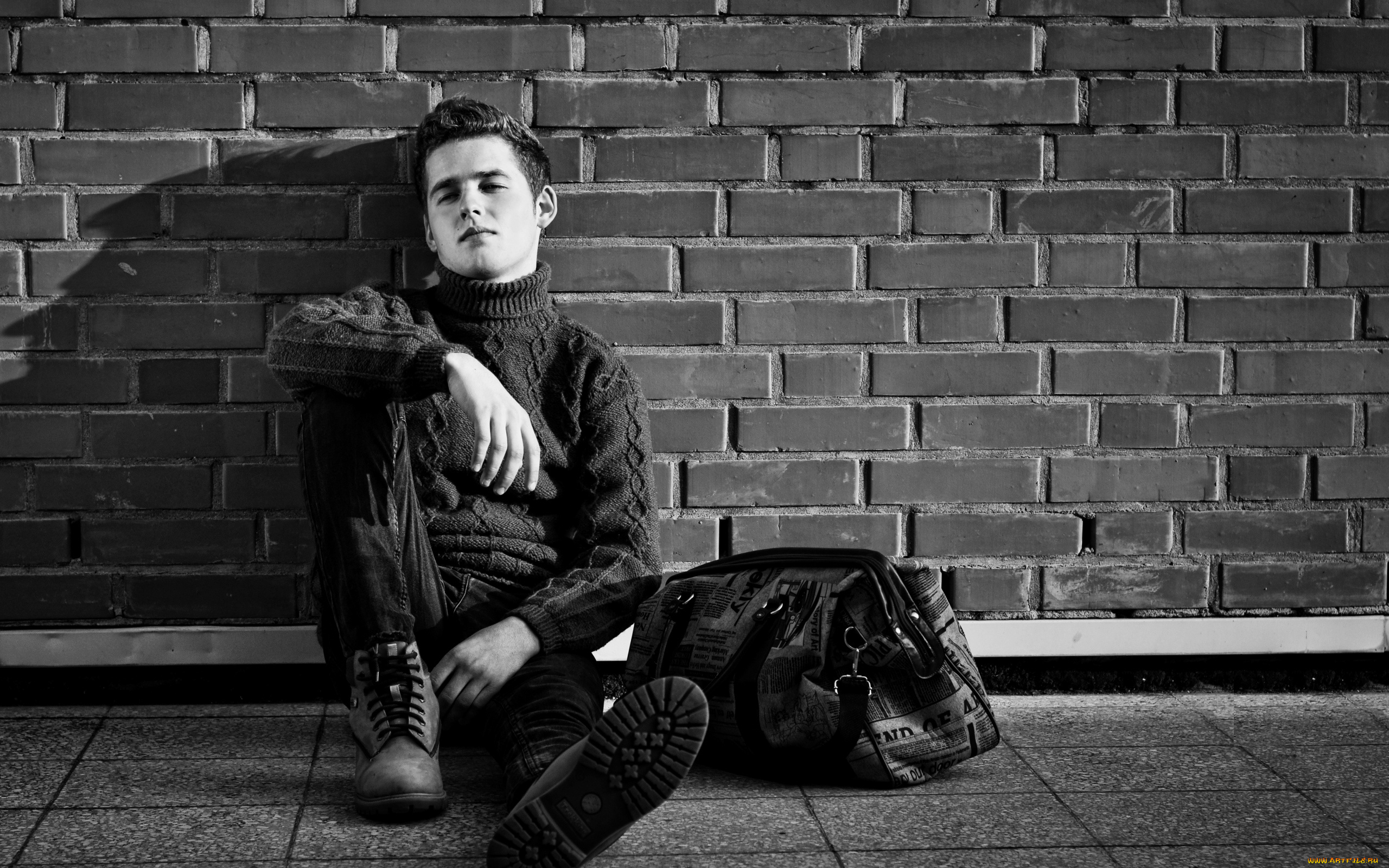 мужчины, jensen, ackles, поза, свитер