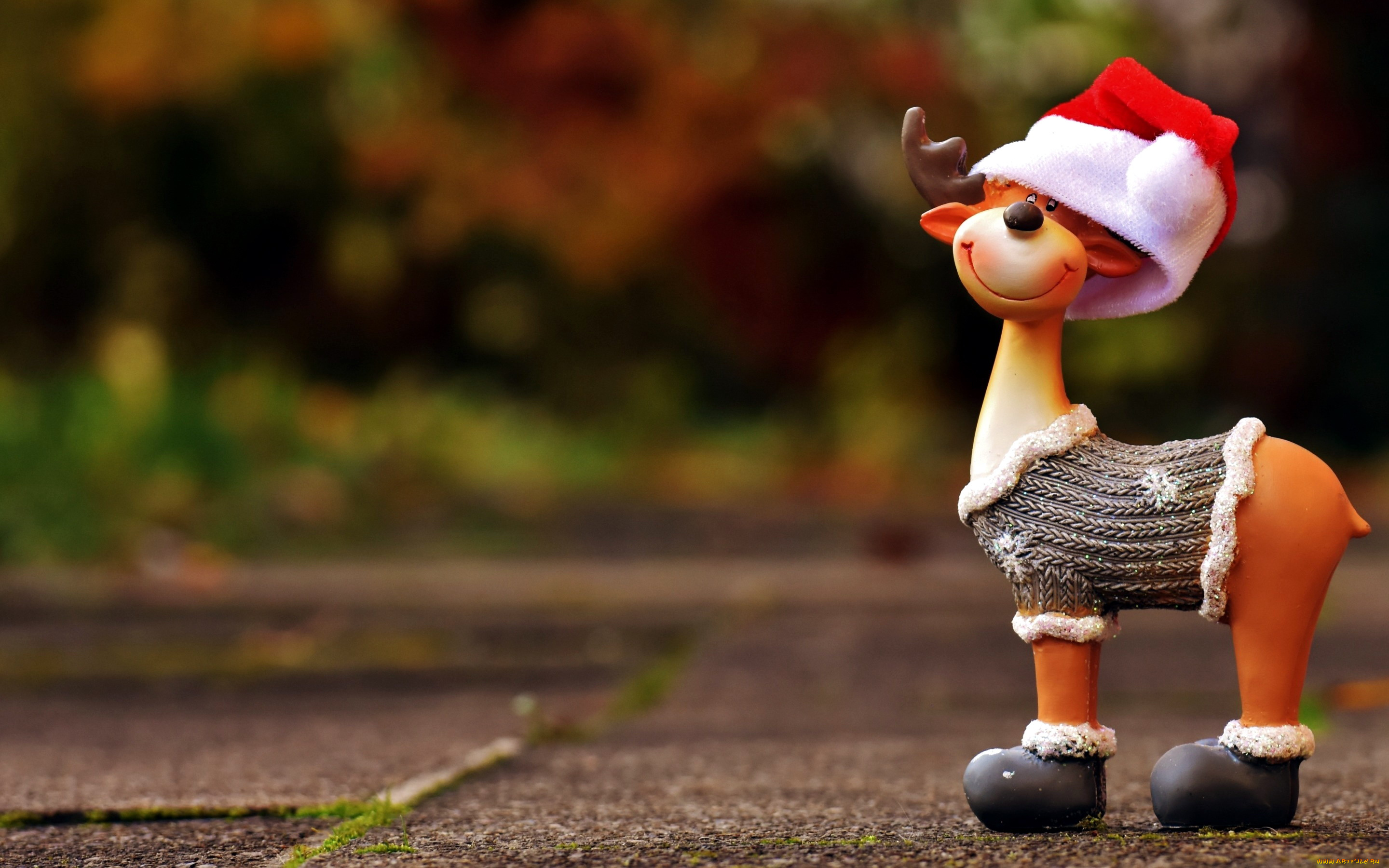 праздничные, фигурки, олень, колпак